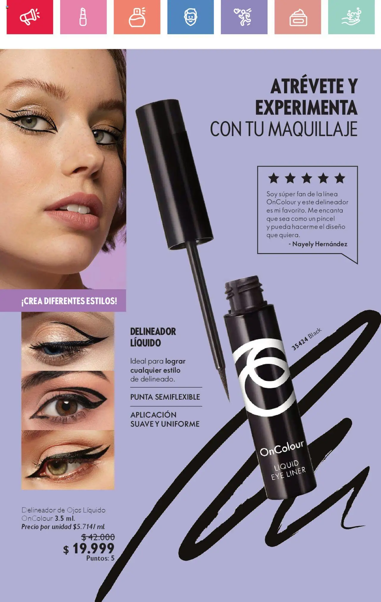 Oriflame revista - valida desde el 02.08.2025 | Página: 100 | Productos: Maquillaje, Delineador de ojos, Delineador