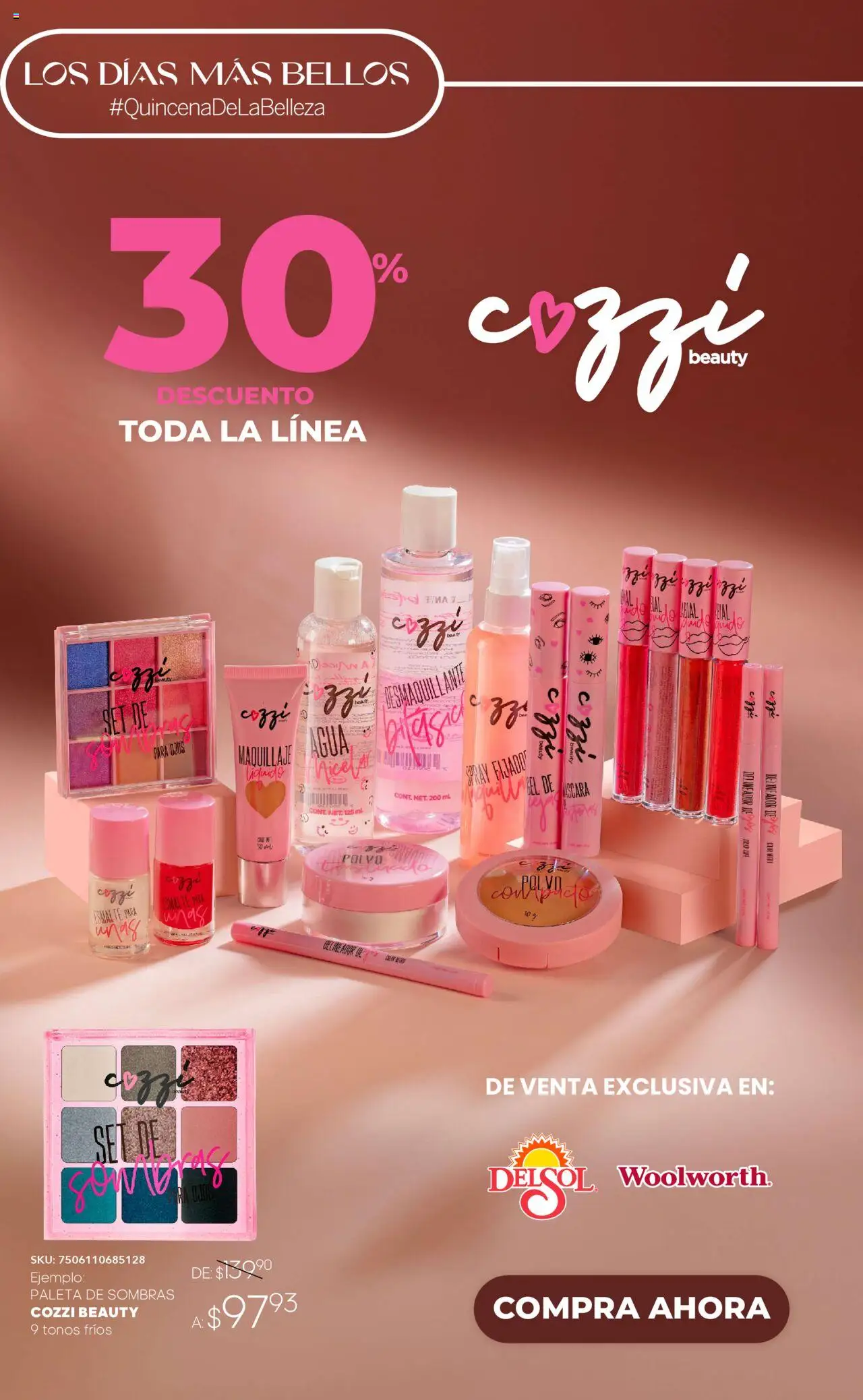 Nuevas ofertas de Del Sol y Woolworth válidas en toda la República Mexicana desde el 02.10.2025. ¡Encuentra las mejores ofertas en Del Sol y Woolworth - Catálogo Quincena de la Belleza Octubre! | Página: 31 | Productos: Paleta, Maquillaje, Polvo, Delineador