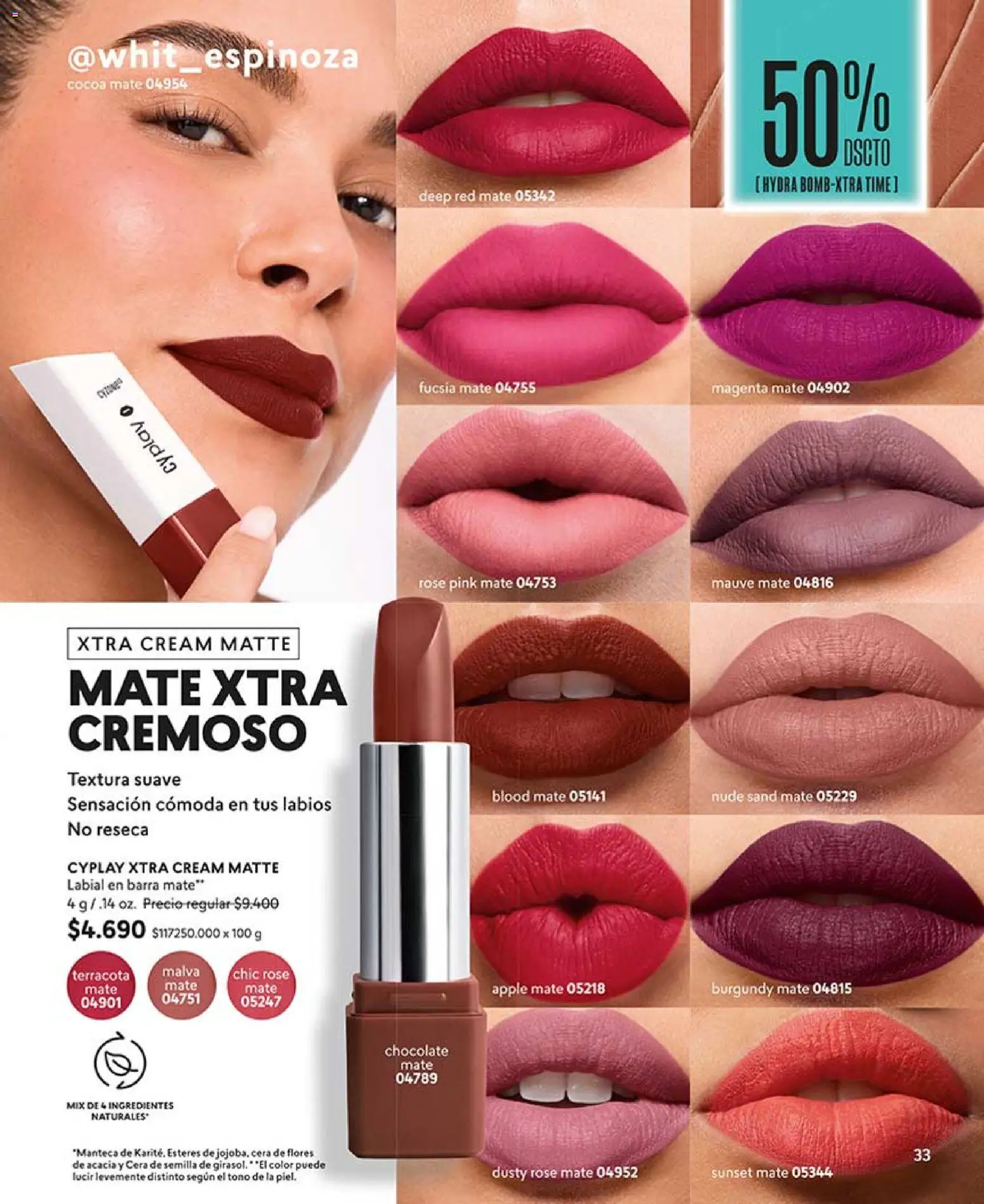 Catálogo CyZone Campaña 6 │ válido desde el 31.03.2026 | Página: 33 | Productos: Cera, Mate, Manteca, Chocolate