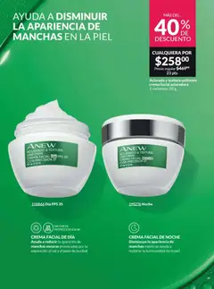 Vista previa de ANEW ACLARADO & TEXTURA UNIFORME CREMA FACIAL DIA FPS 35 CON PRECISION 3T, Crema facial de día ayuda a reducir la aparición de manchas oscuras provocadas por la exposición al sol y el paso de la edad. Factor de protección solar 35 FPS., nuevo folleto de la tienda, válido en México a partir del 13.03.2026 | Página: 129