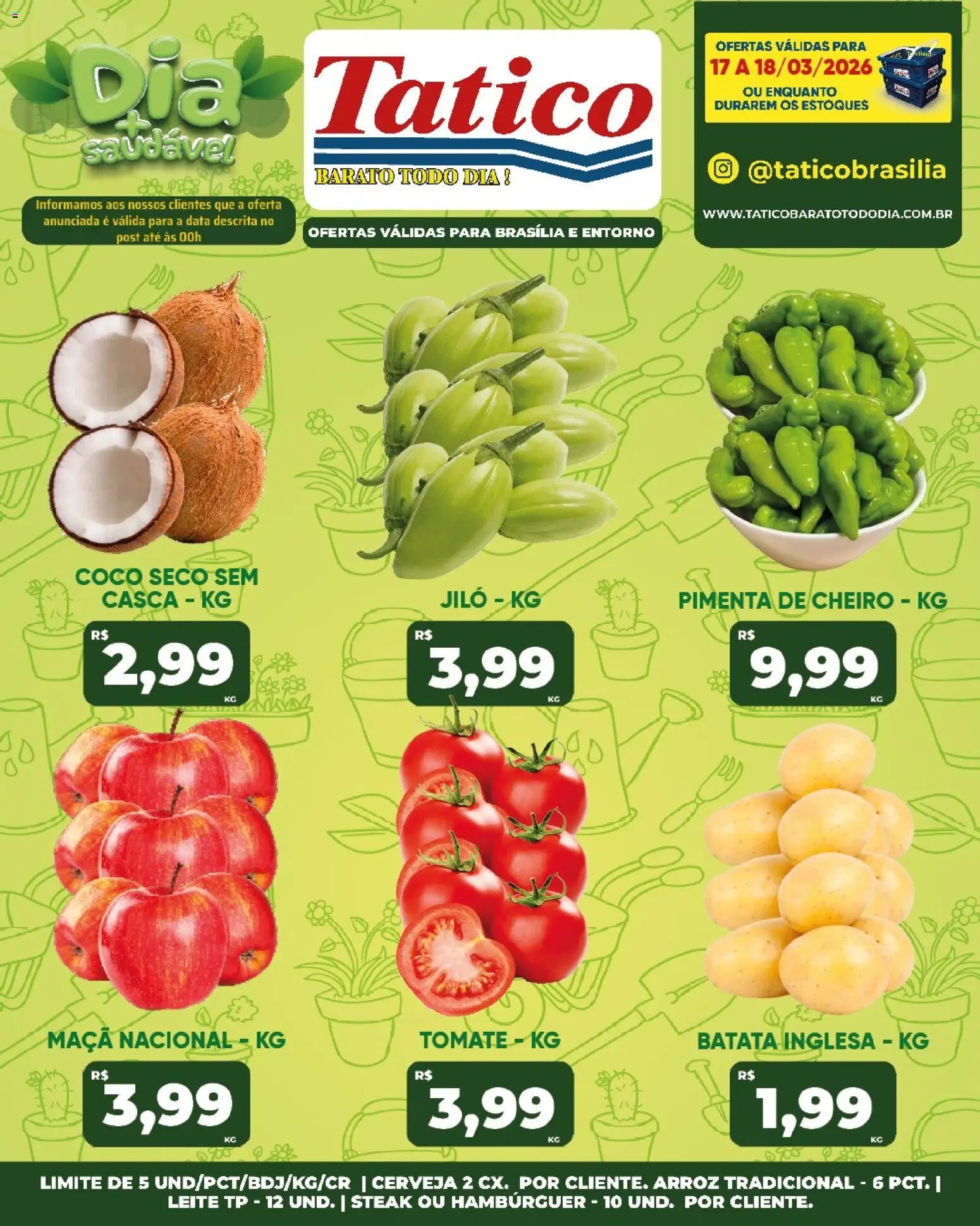 Tatico ofertas do Dia Folheto - válido de 19.03.2026 | Página: 69 | Produtos: Pimenta, Cerveja, Arroz, Batata
