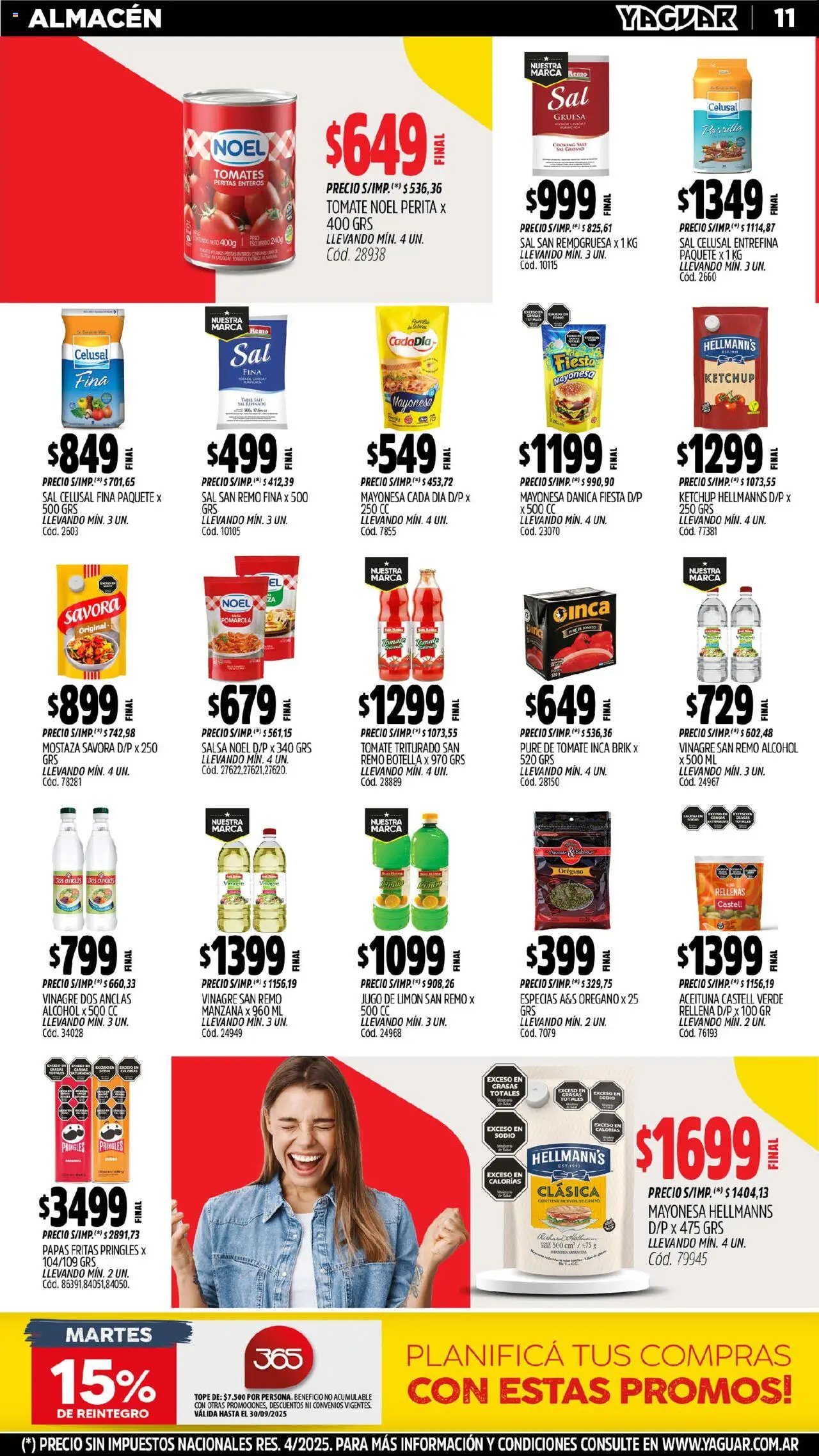 Yaguar - Trelew │ válido desde el 08.09.2025 | Página: 13 | Productos: Manzana, Jugo, Tomates, Orégano