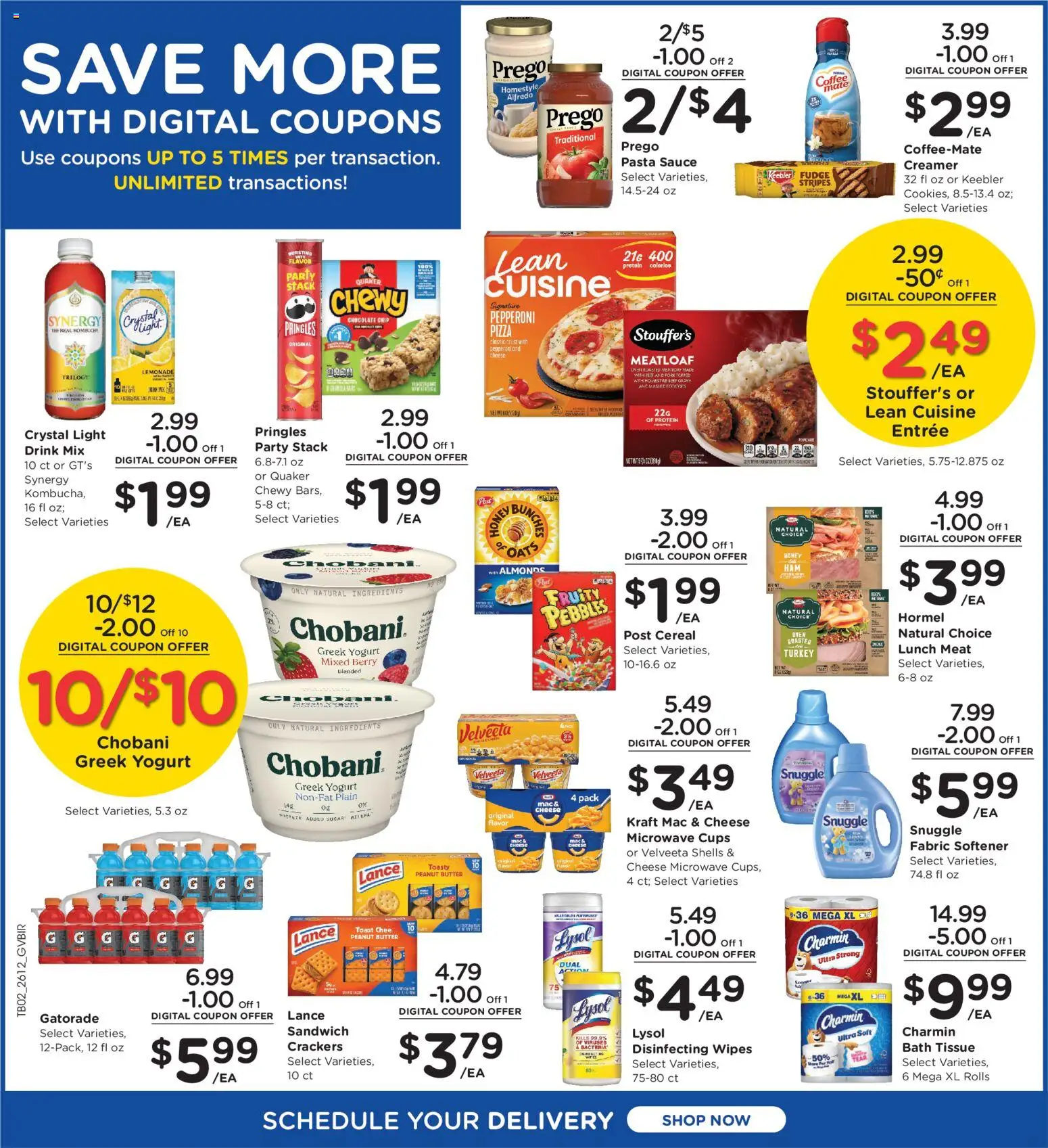 Kroger Ad - valid from 22.04.2026 | Page: 3 | Products: Coffee, Pizza, Fabric softener, Sugar