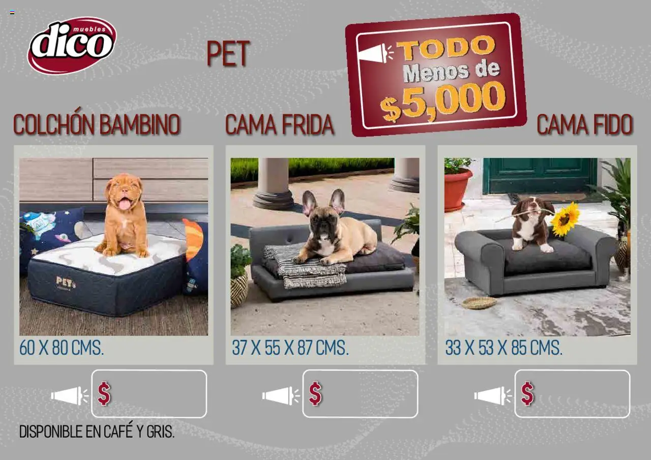 Nuevas ofertas de Muebles Dico válidas en toda la República Mexicana desde el 12.02.2025. ¡Encuentra las mejores ofertas en Muebles Dico catálogo Todo Menos! | Página: 85 | Productos: Café, Cama, Colchón
