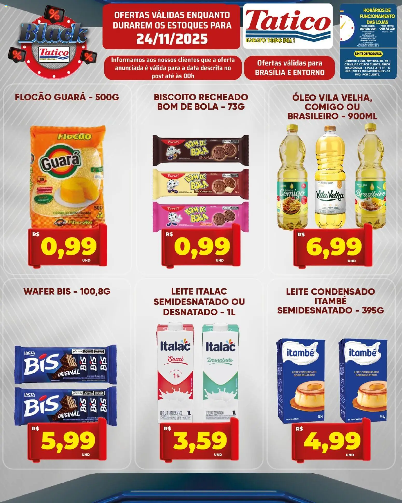 Tatico Folheto - válido de 25.11.2025 | Página: 20 | Produtos: Biscoito, Cerveja, Arroz, Leite condensado
