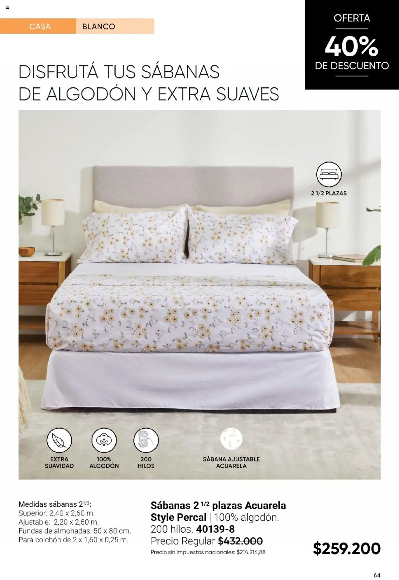 Avon - Casa & Estilo │ válido desde el 03.06.2025 | Página: 61 | Productos: Algodón, Sabanas, Colchón