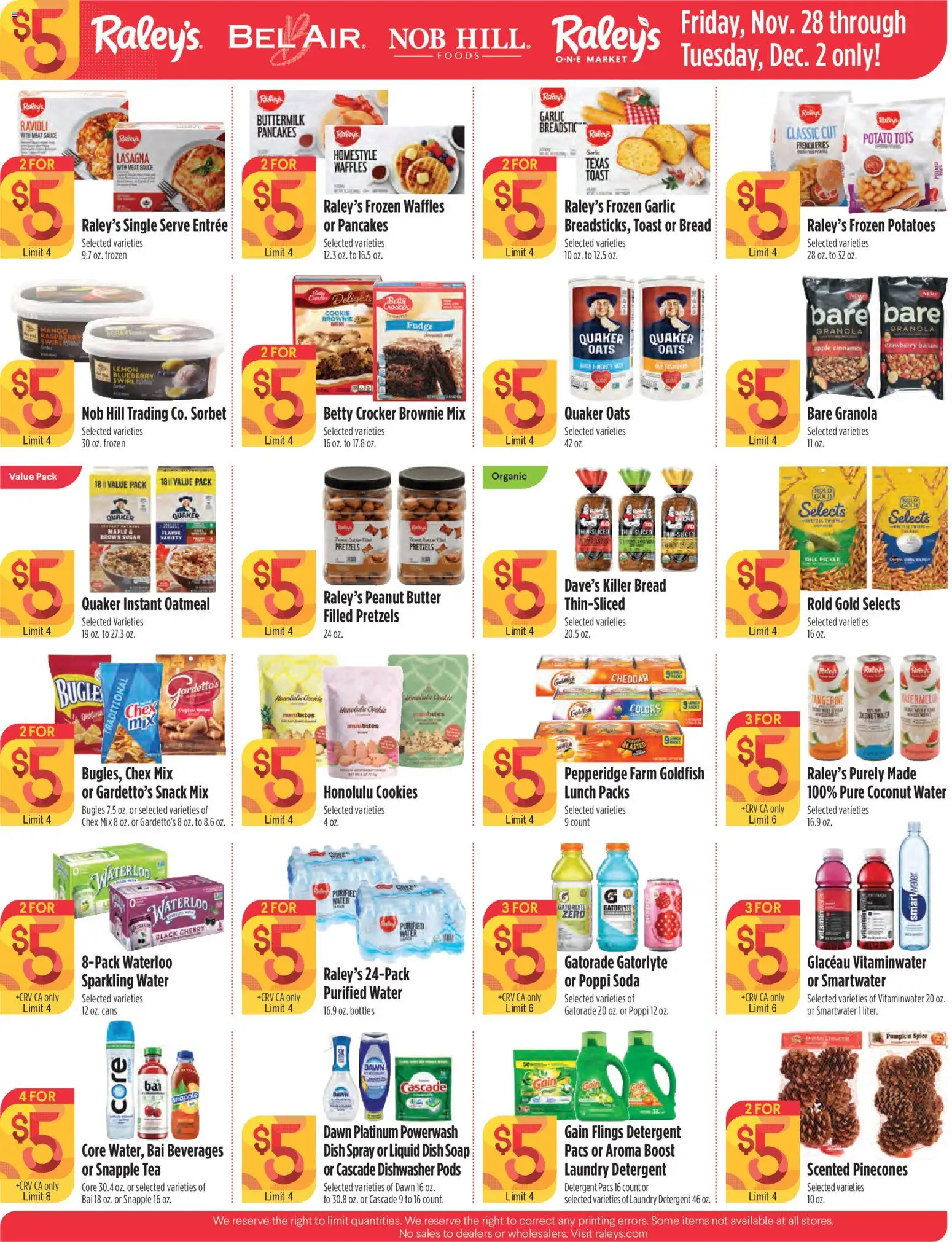 Raley's Weekly Ad - valid from 28.11.2025 | Page: 2 | Products: Vitamin, Water, Sauce, Lemon