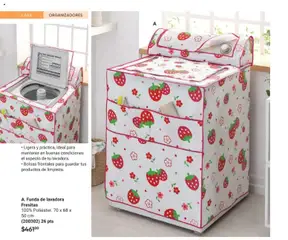 Vista previa de Funda de lavadora Fresitas, 100% Poliéster. 70 x 68 x 50 cm, nuevo folleto de la tienda, válido en México a partir del 30.01.2026 | Página: 88 | Productos: Funda, Lavadora