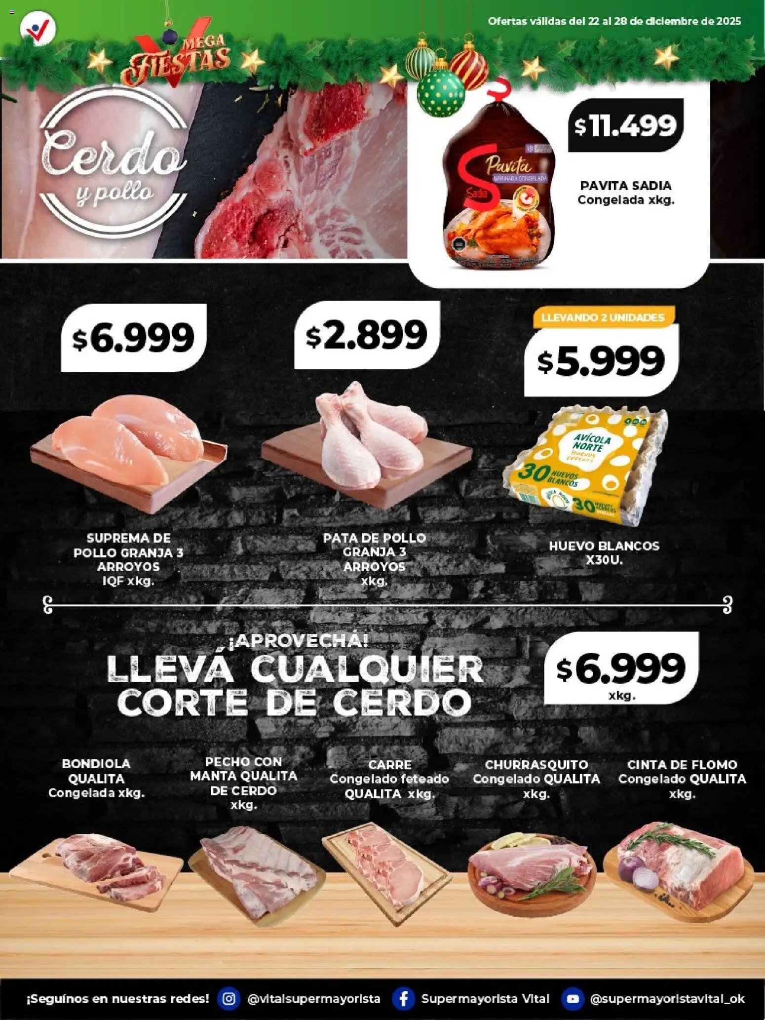 Vital - Especial de frescos │ válido desde el 22.12.2025 | Página: 4 | Productos: Cinta, Pollo, Huevo, Cerdo