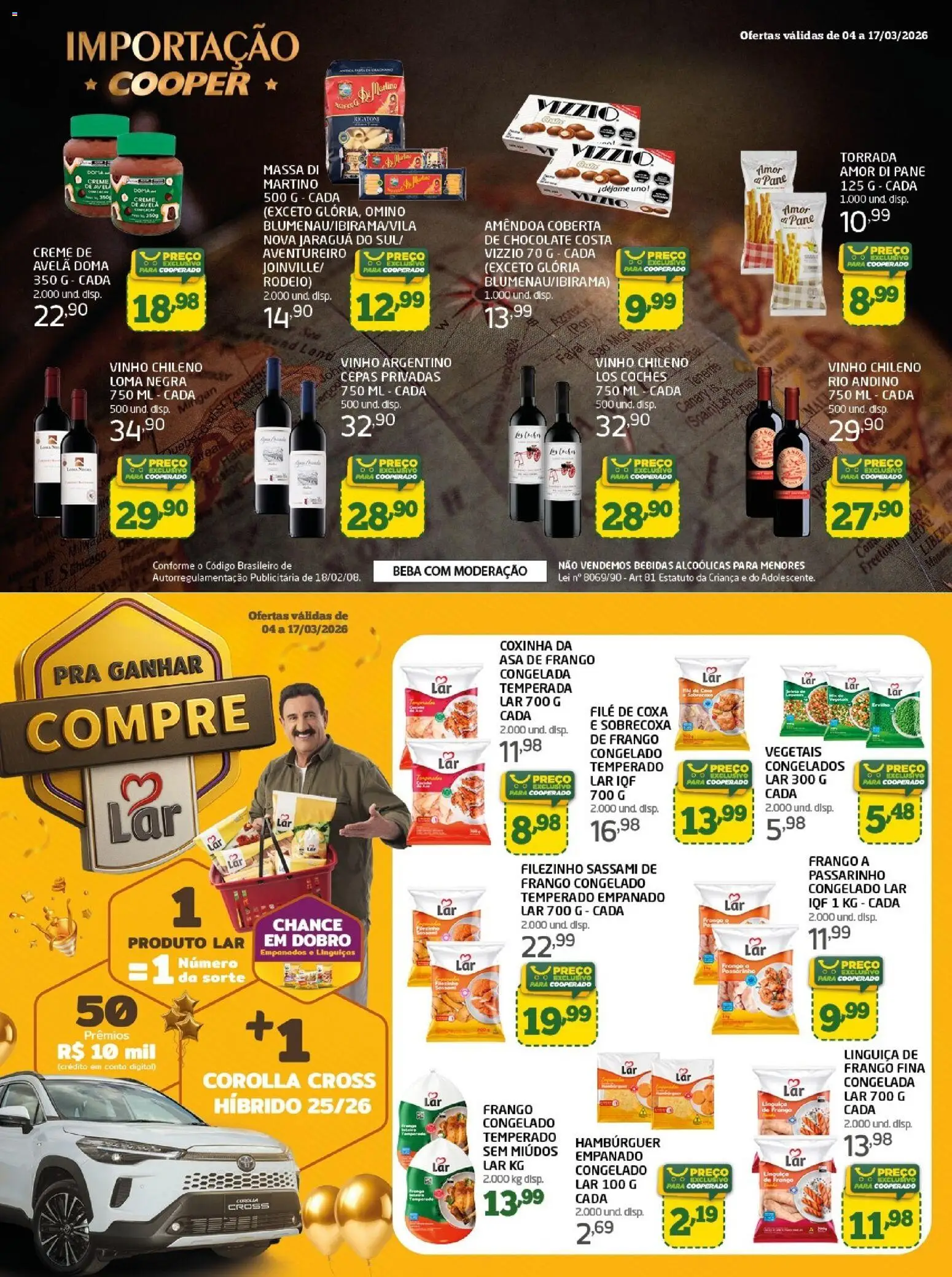 Cooper Folheto - válido de 04.03.2026 | Página: 5 | Produtos: Linguiça, Vinho, Massa, Hambúrguer