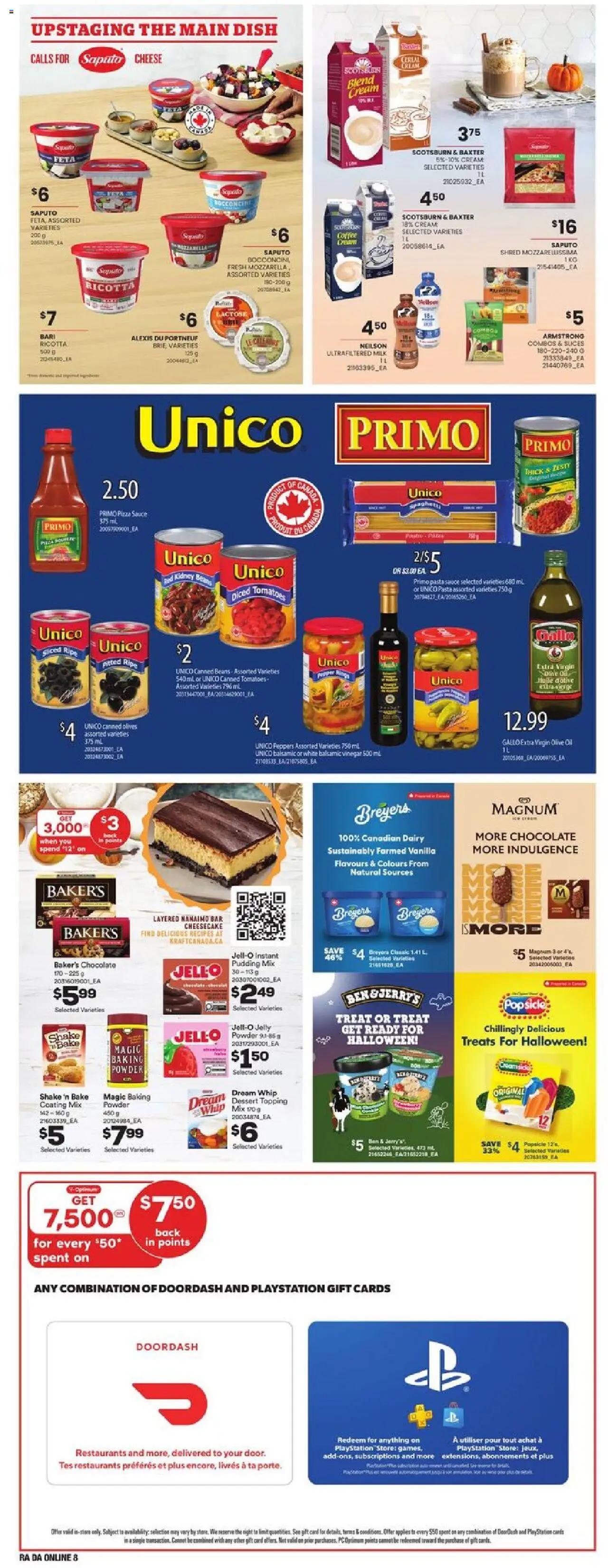 Atlantic Superstore flyer valid from 02.10.2025 | Page: 22 | Products: Pasta, Cream, Playstation, Milk