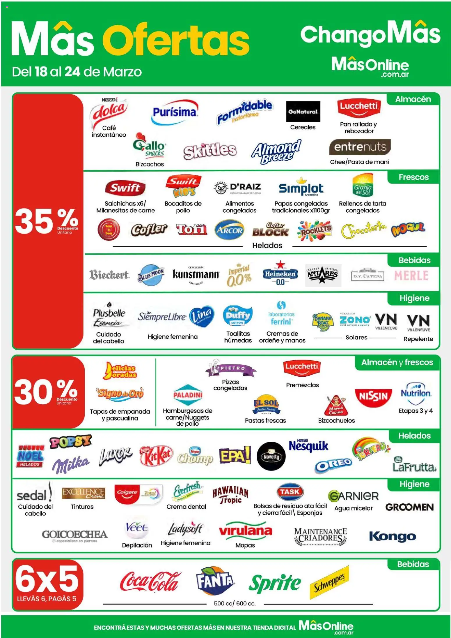 Changomas ofertas │ válido desde el 18.03.2026 | Página: 3 | Productos: Protector solar, Agua, Café, Crema