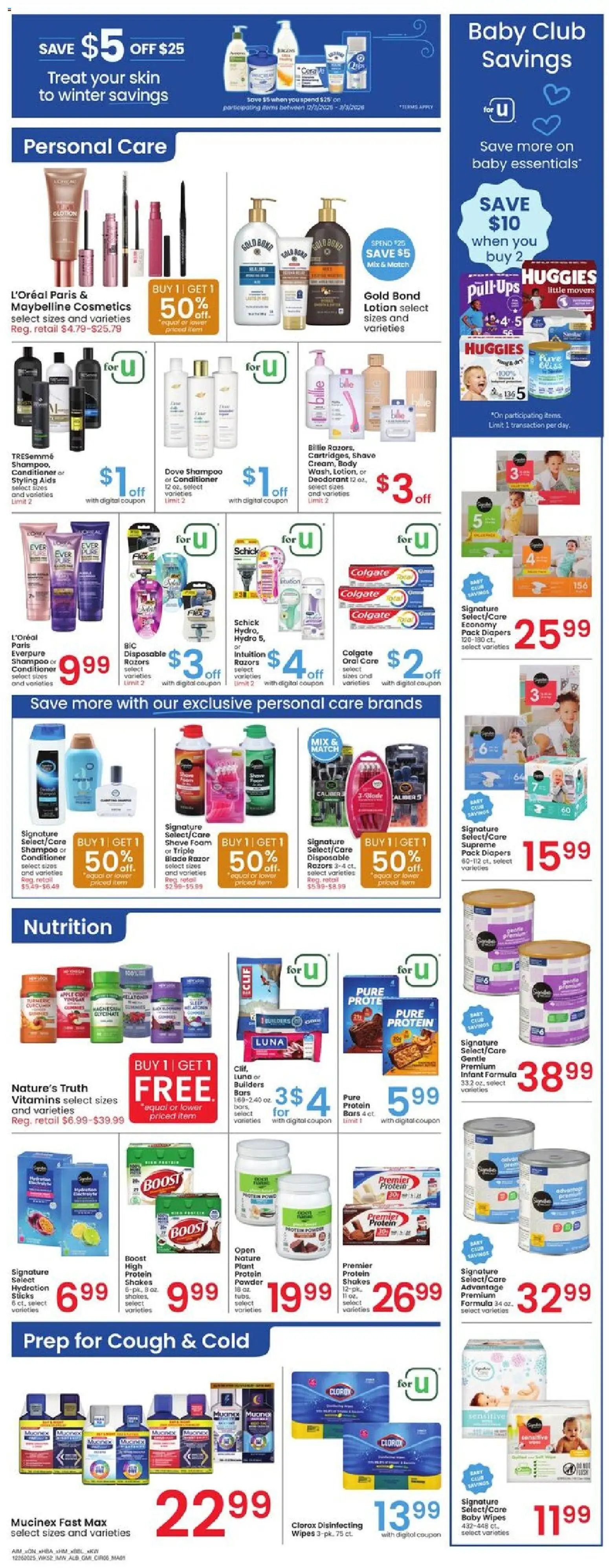 Albertsons Weekly Ad - valid from 26.12.2025 | Page: 5 | Products: Powder, Shampoo, Conditioner, Deodorant
