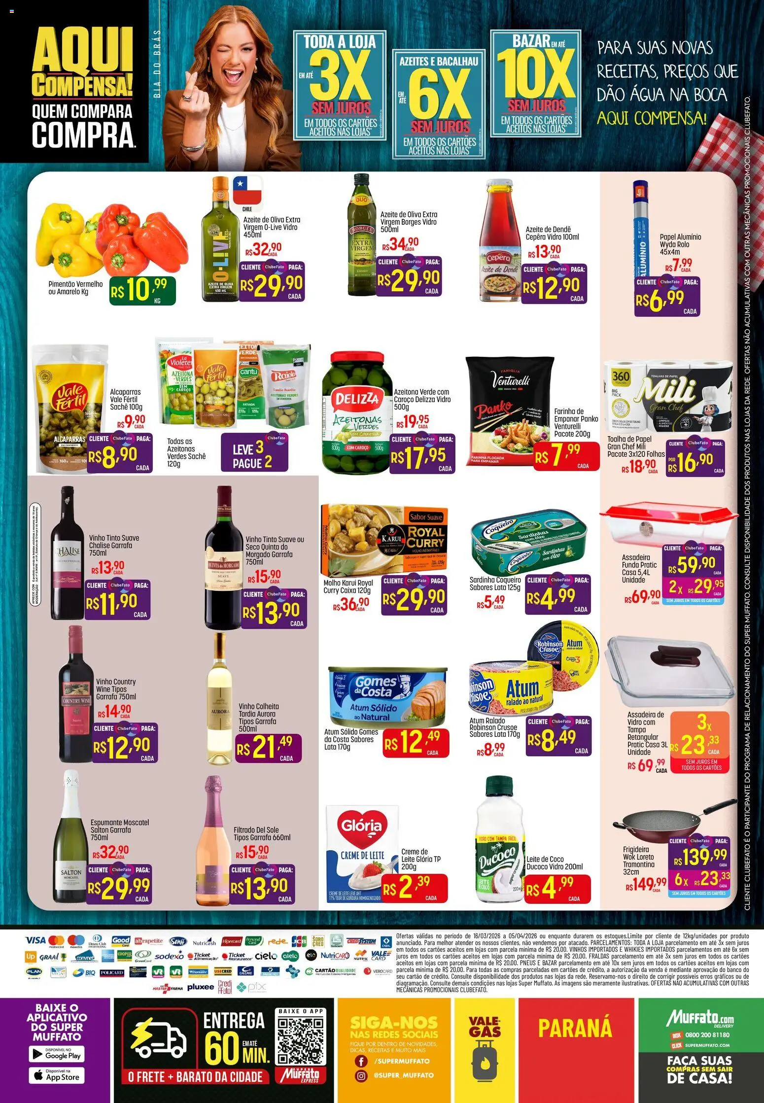 Super Muffato Folheto - válido de 16.03.2026 | Página: 2 | Produtos: Azeitonas, Frigideira, Creme, Leite de coco