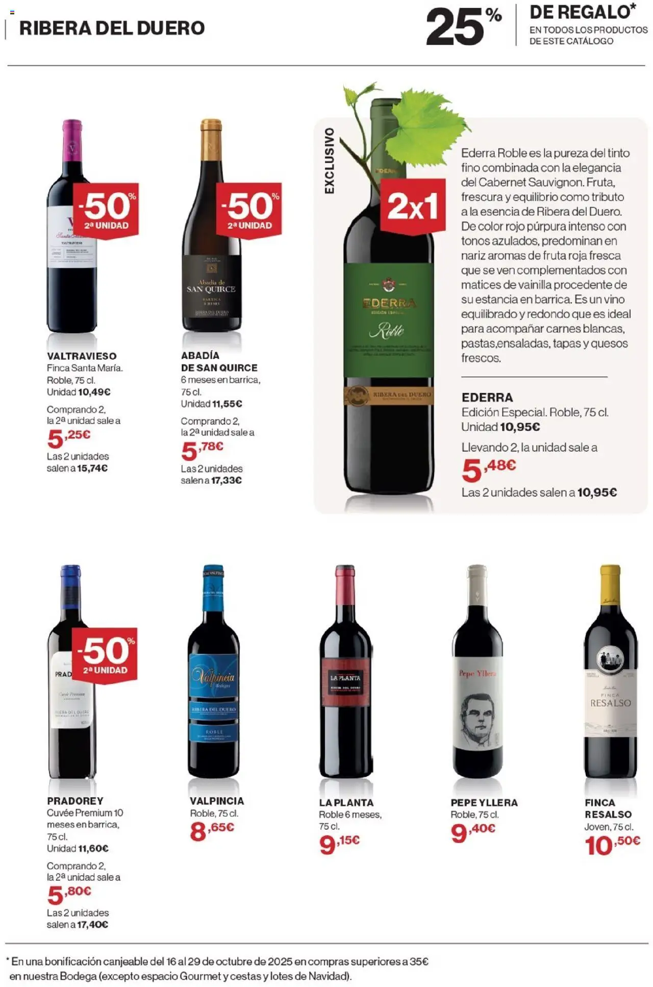 Nuevas ofertas de El Corte Inglés válidas en toda la República Mexicana desde el 02.10.2025. ¡Encuentra las mejores ofertas en El Corte Inglés - Catálogo La Bodega! | Página: 11 | Productos: Planta, Vino