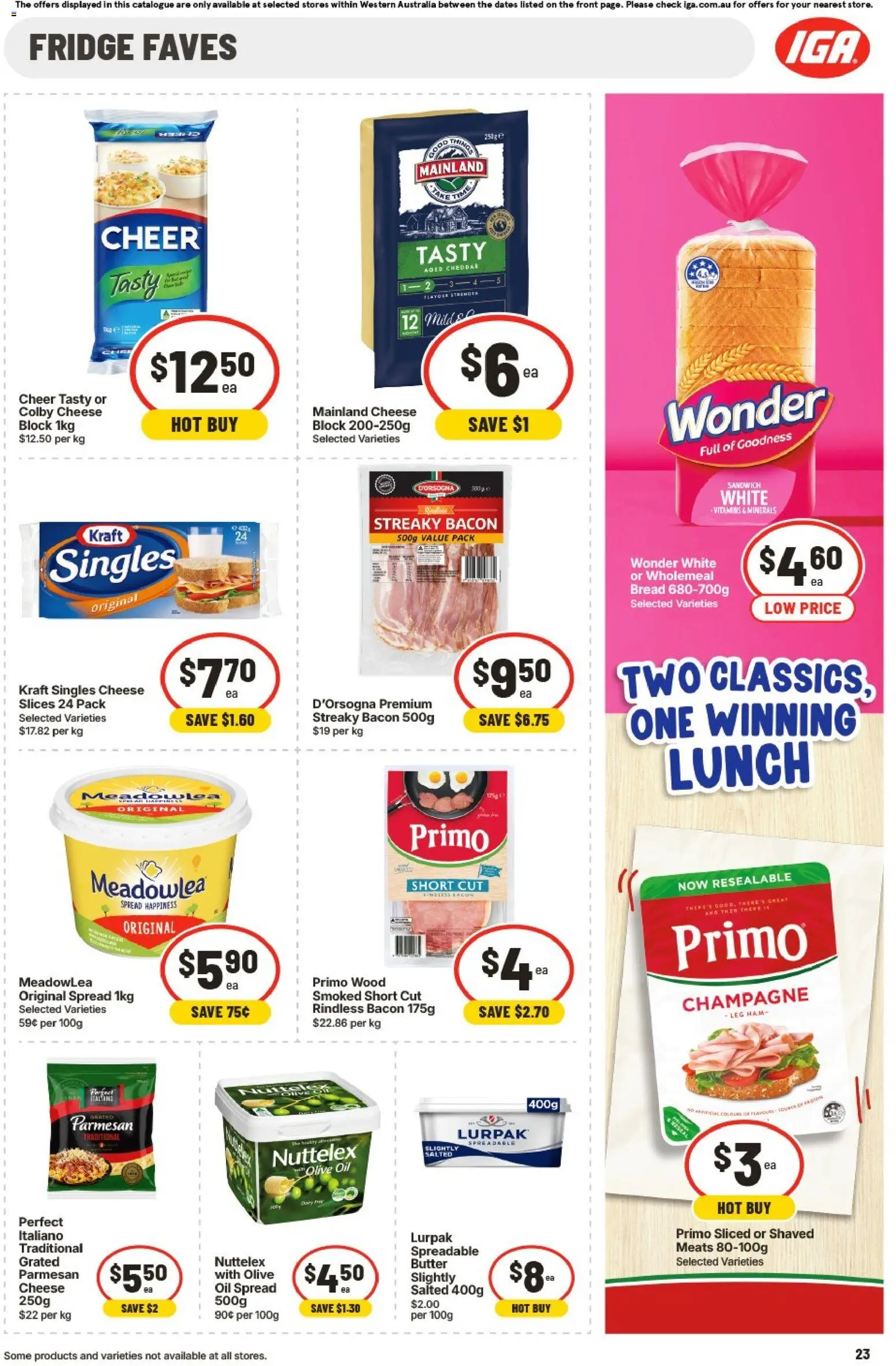 IGA catalogue - valid from 15.04.2026 | Page: 23 | Products: Cheese, Pizza, Chicken, Pasta