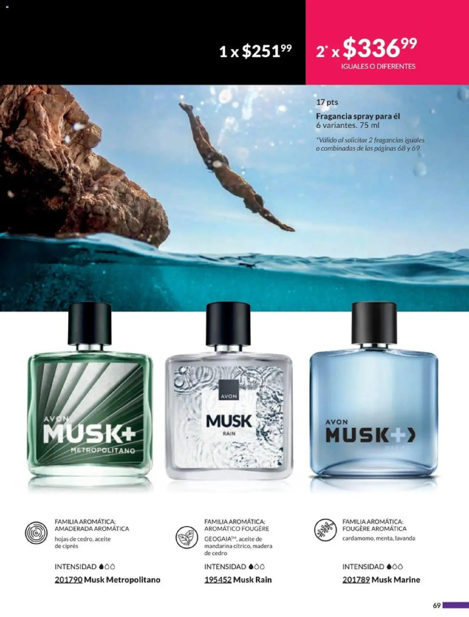 Nuevas ofertas de AVON válidas en toda la República Mexicana desde el 20.12.2025. ¡Encuentra las mejores ofertas en AVON campaña 1 2026! | Página: 75 | Productos: Aceite, Fragancia