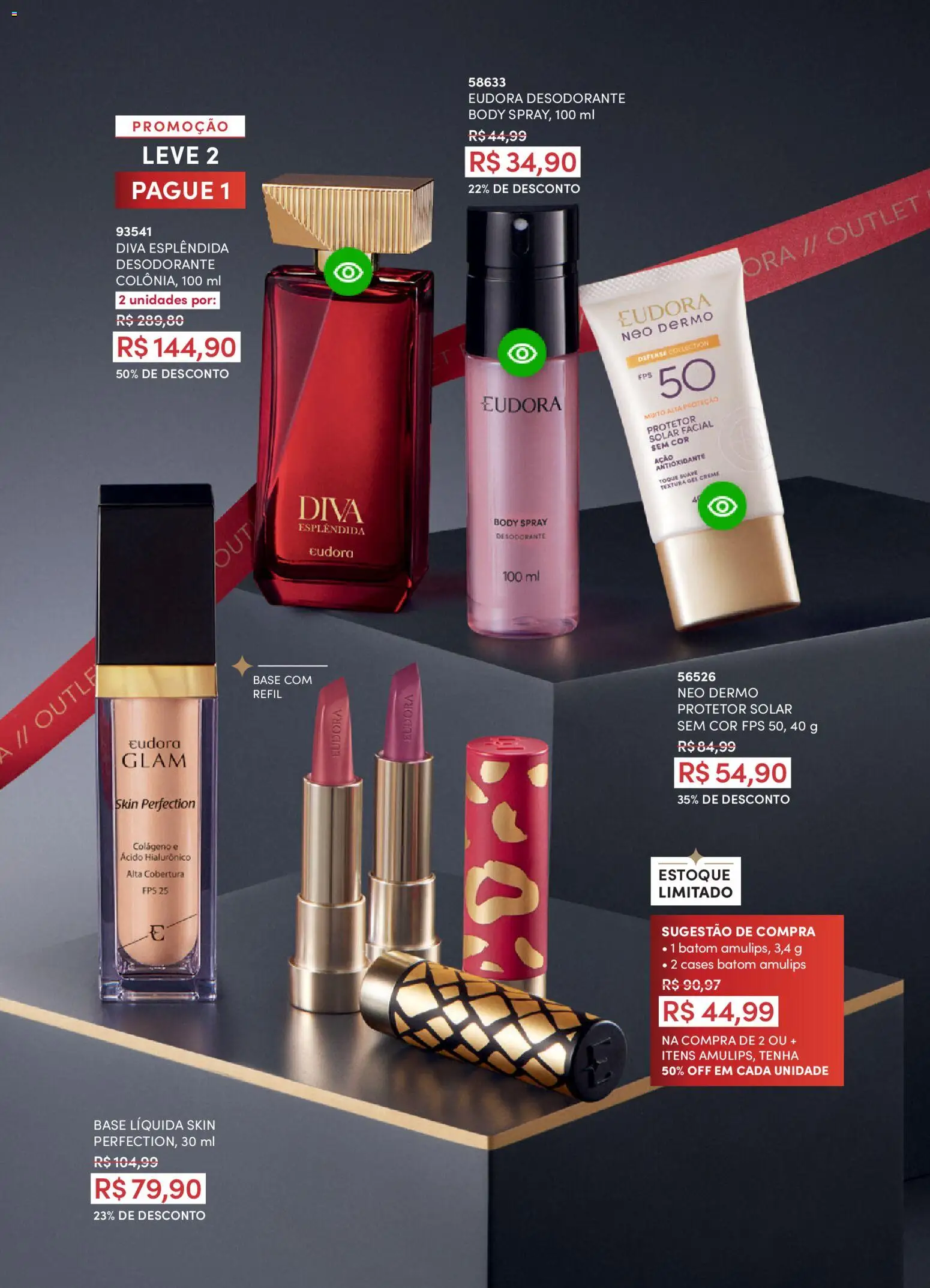 Eudora Folheto - válido de 17.12.2025 | Página: 3 | Produtos: Colágeno, Desodorante, Body, Protetor solar facial