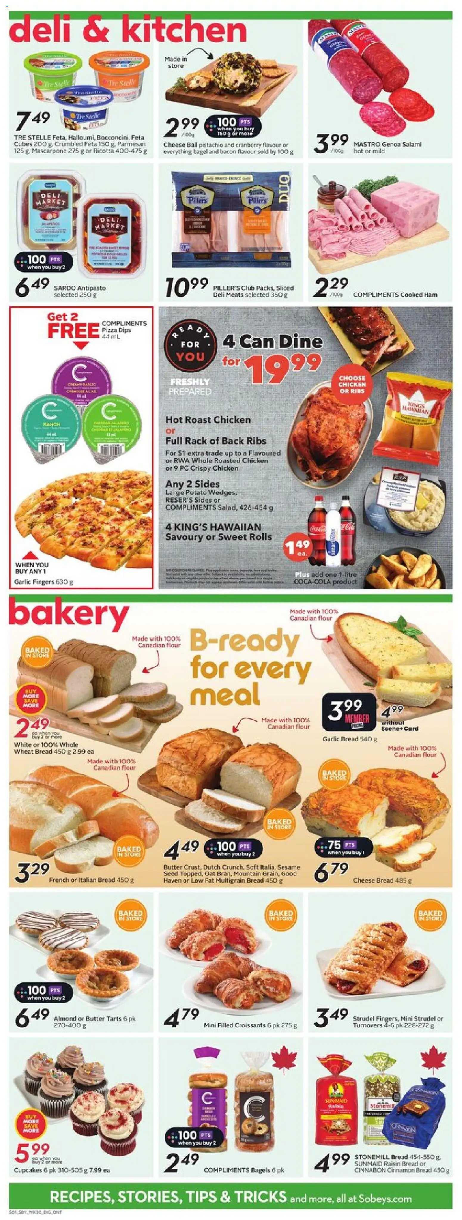 Sobeys flyer valid from 20.11.2025 | Page: 9 | Products: Bakery, Butter, Bread, Chicken