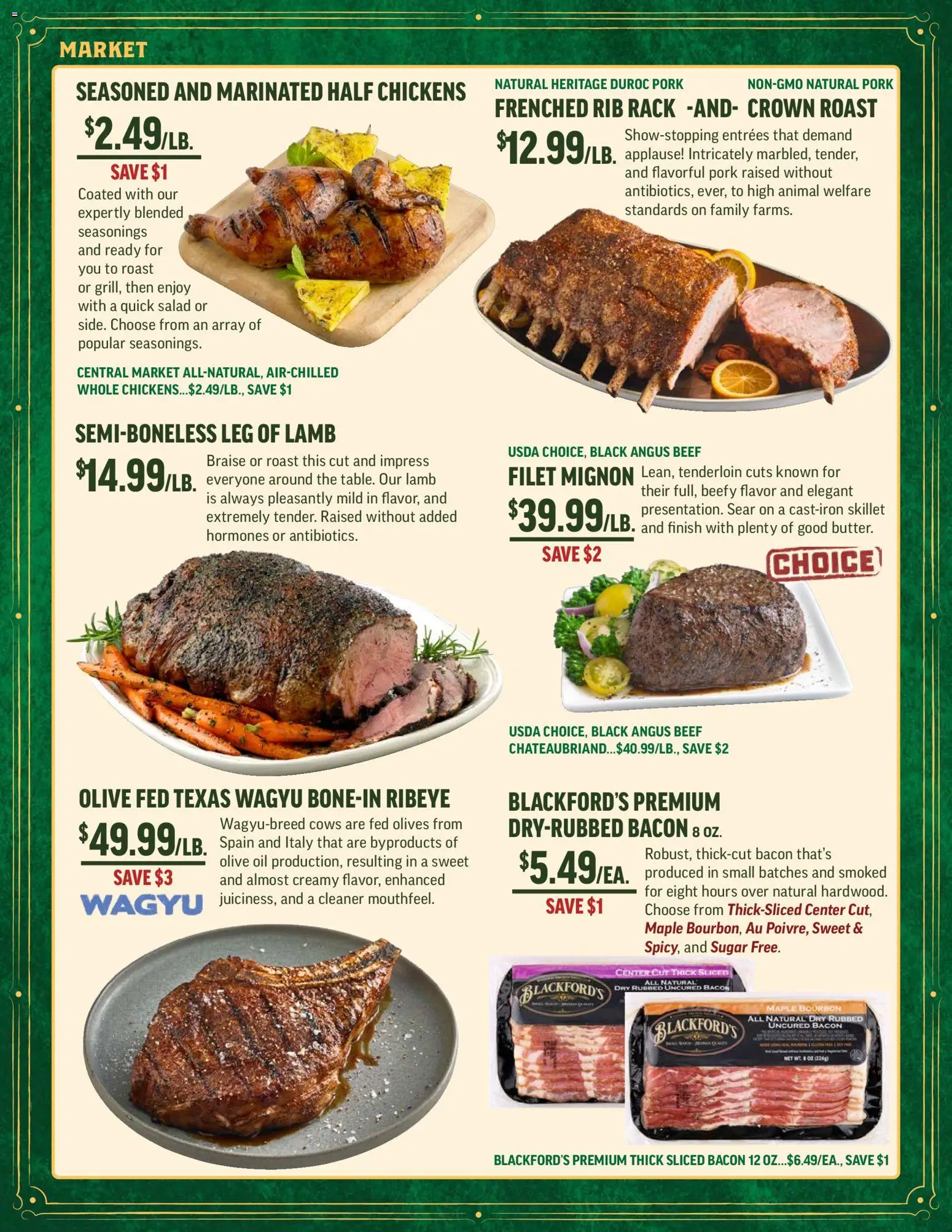 Central Market Weekly Ad - valid from 17.12.2025 | Page: 3 | Products: Pork, Beef, Salad, Sugar
