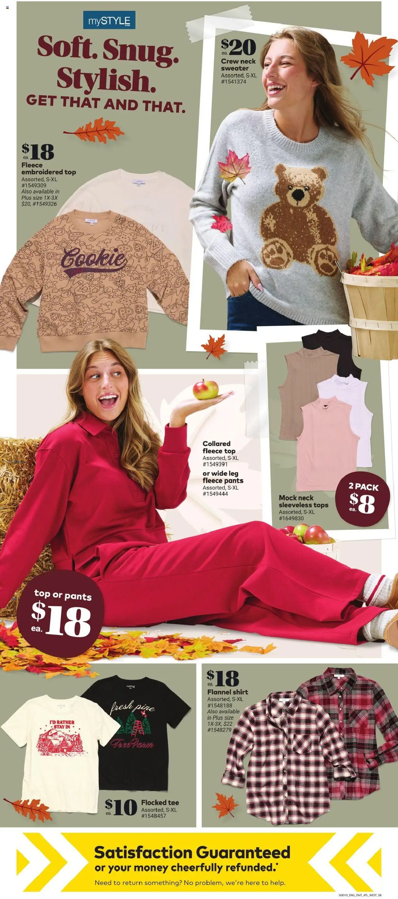 Giant Tiger flyer valid from 08.10.2025 | Page: 10 | Products: T-shirt, Shirt, Sweater, Pants