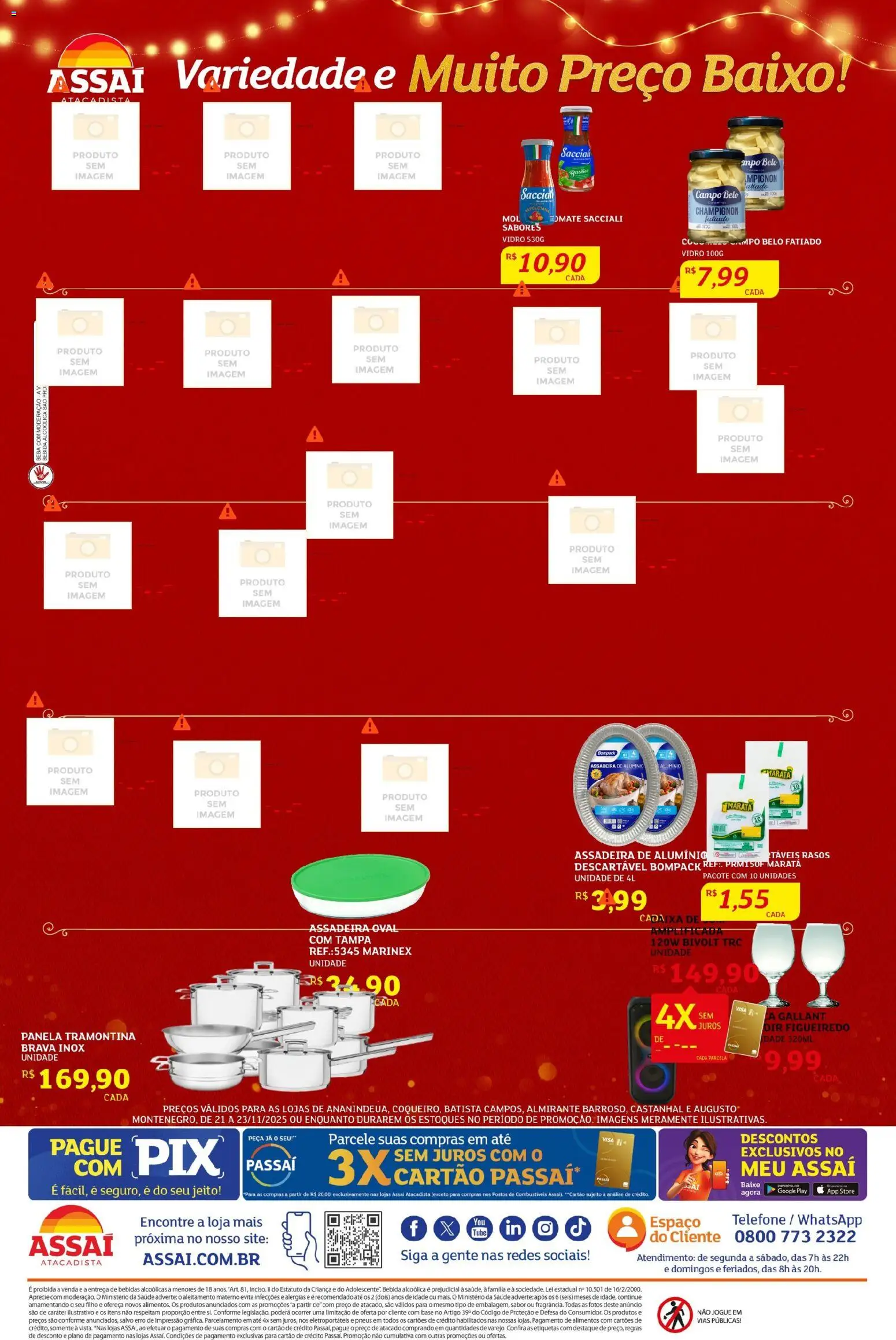 Assaí Atacadista Folheto - válido de 09.12.2025 | Página: 2 | Produtos: Baixo, Bebida, Telefone, Champignon