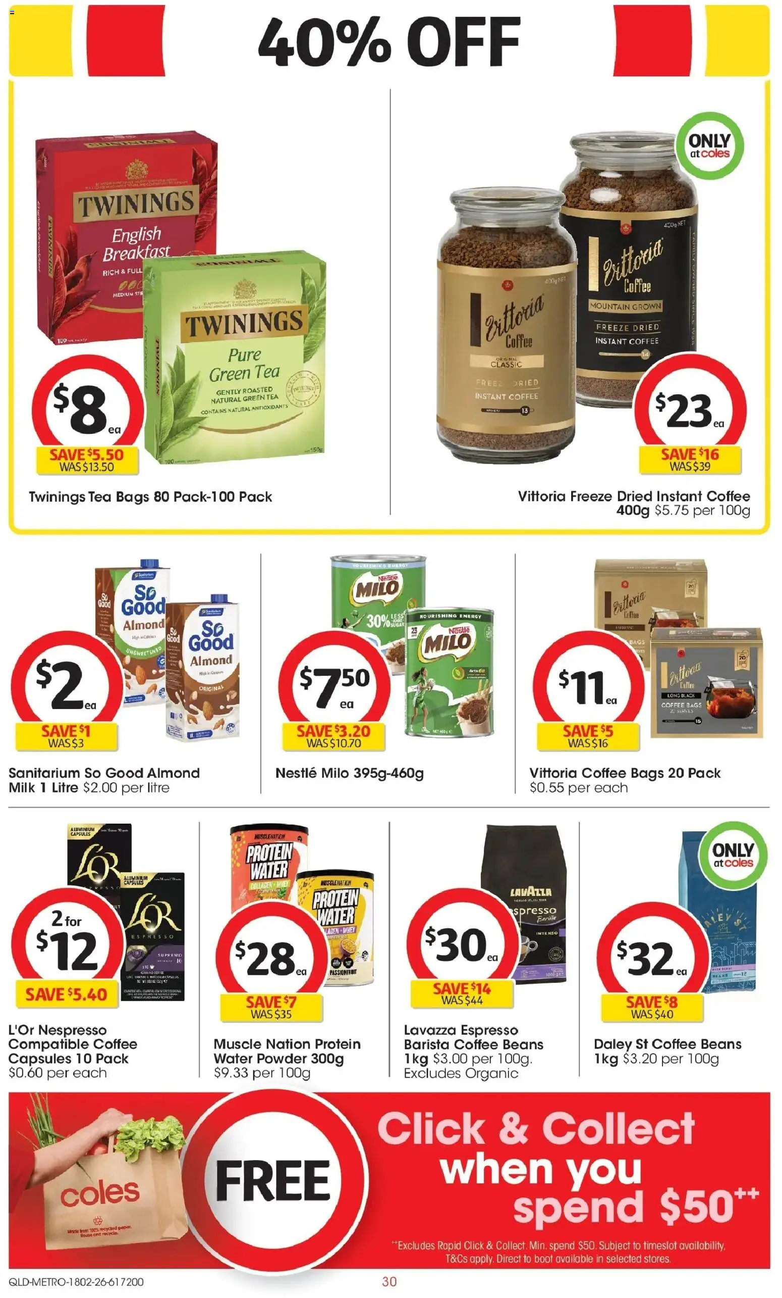 Coles catalogue - valid from 18.02.2026 | Page: 30 | Products: Powder, Tea, Passionfruit, Water