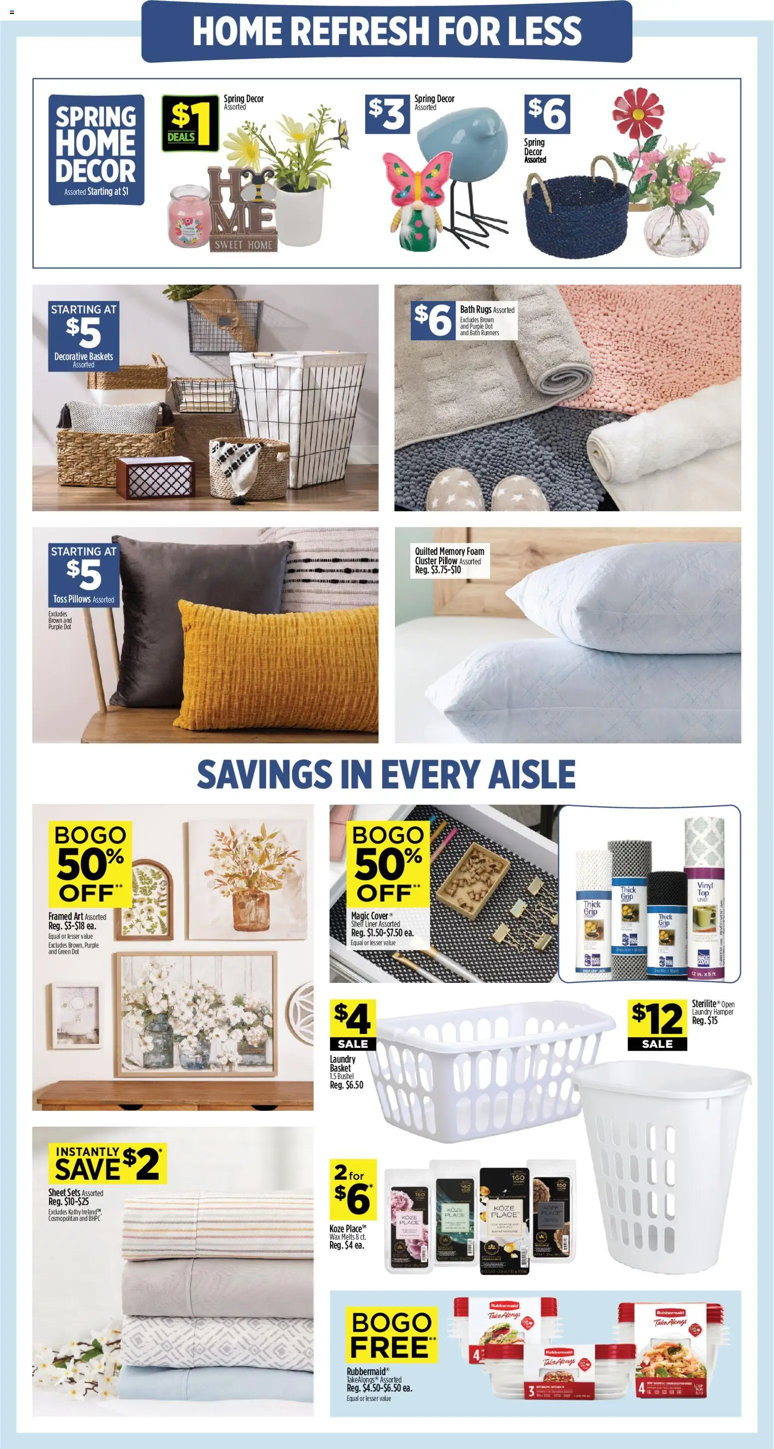 Dollar General Weekly Ad - TX - valid from 22.02.2026 | Page: 15 | Products: Pillow, Shelf, Bath, Basket