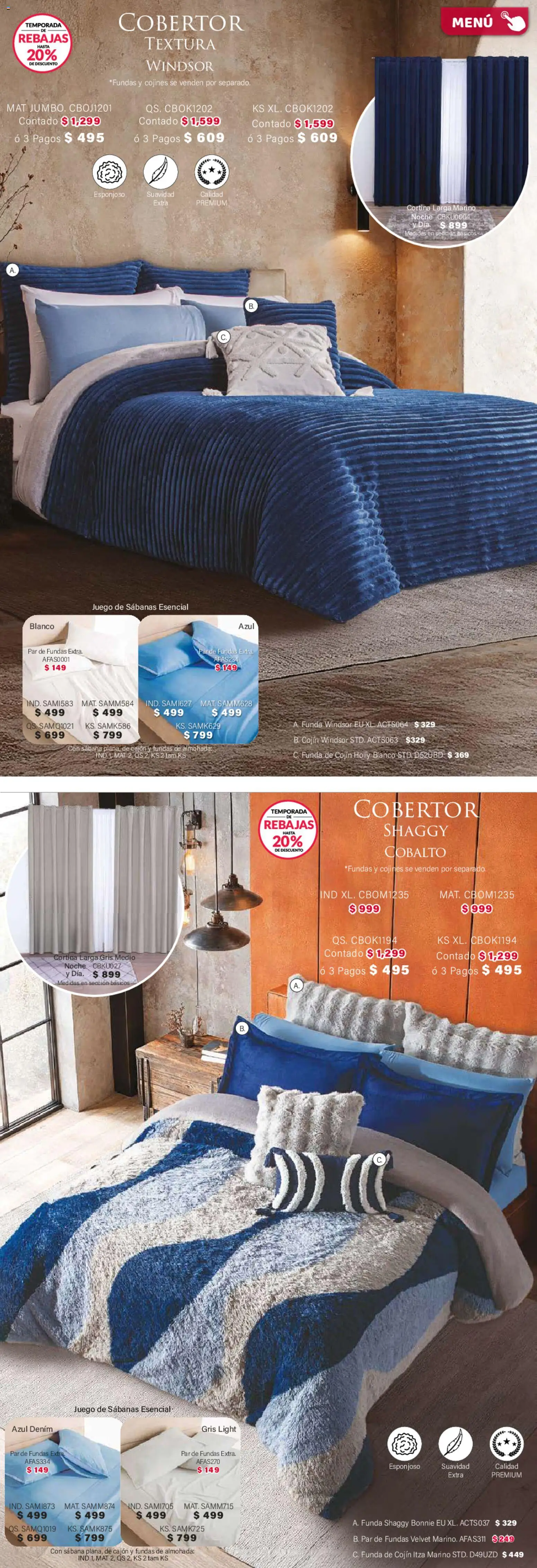 Nuevas ofertas de Colchas Concord válidas en toda la República Mexicana desde el 01.02.2026. ¡Encuentra las mejores ofertas en Colchas Concord catálogo! | Página: 135 | Productos: Cobertor, Juego, Almohada, Sabanas