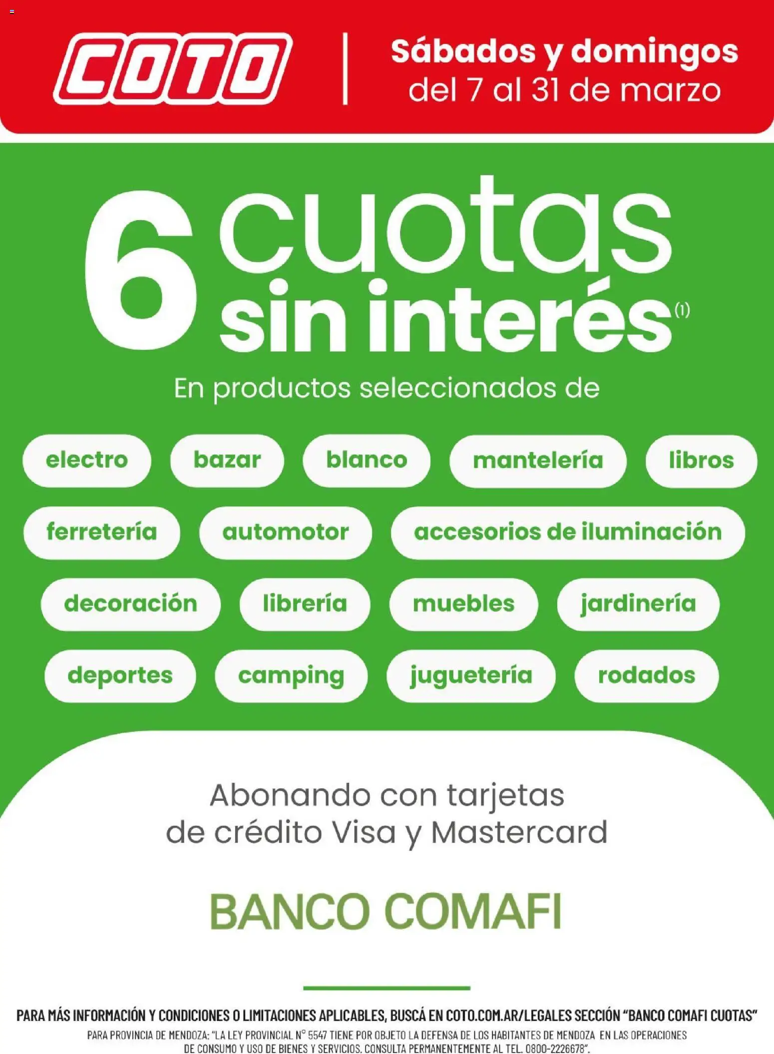 Coto - Banco Comafi Marzo │ válido desde el 07.03.2026 | Página: 1 | Productos: Banco