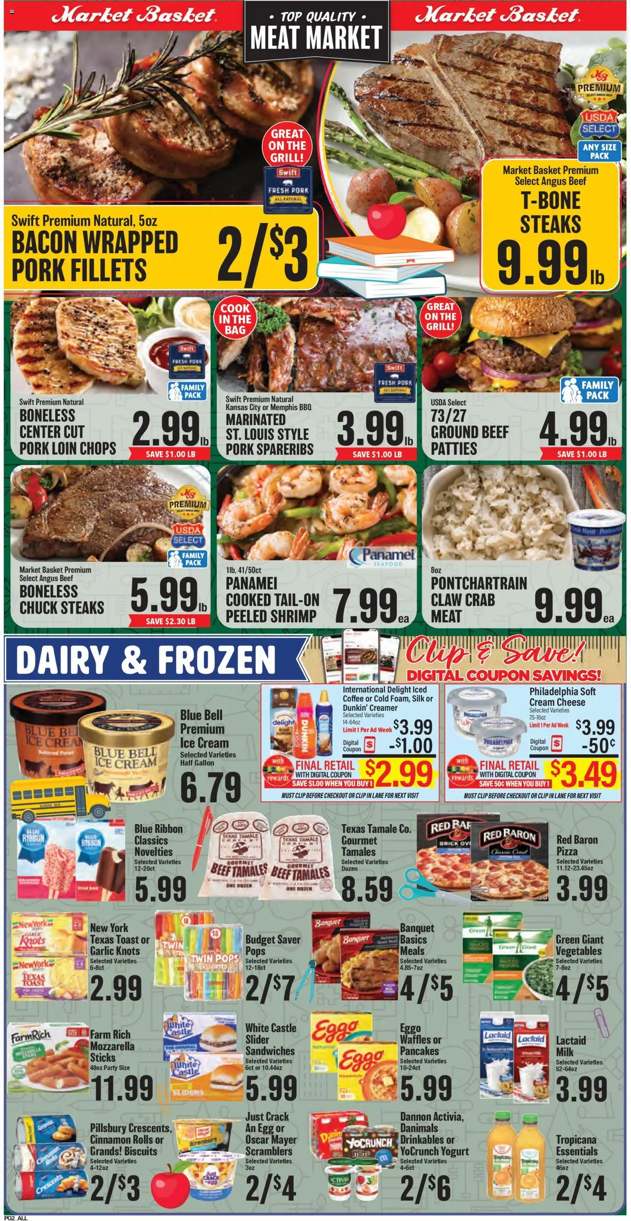Market Basket Weekly Ad - valid from 13.08.2025 | Page: 2 | Products: Basket, Cheese, Vegetables, Grill