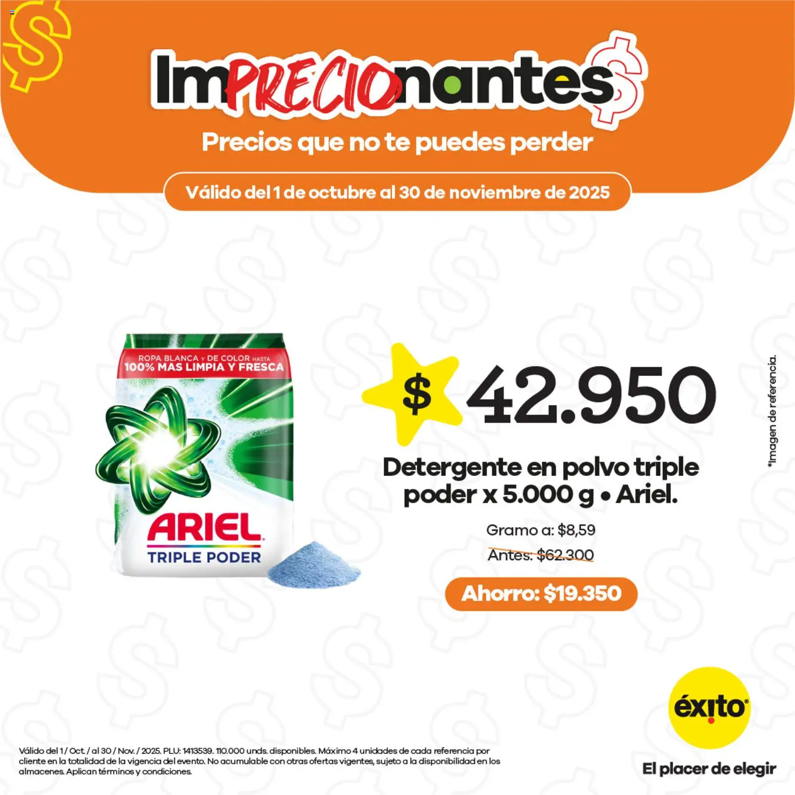 Éxito revista - valida desde el 01.10.2025 | Página: 3 | Productos: Té, Polvo, Detergente, Ropa