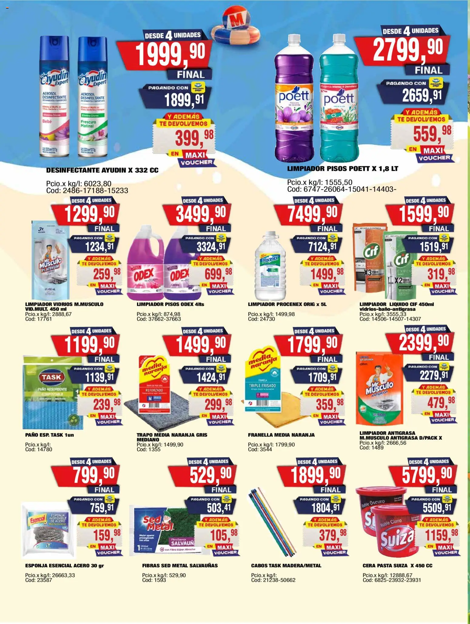 Maxiconsumo ofertas │ válido desde el 02.02.2026 | Página: 24 | Productos: Desinfectante, Esponja, Cera, Limpiador