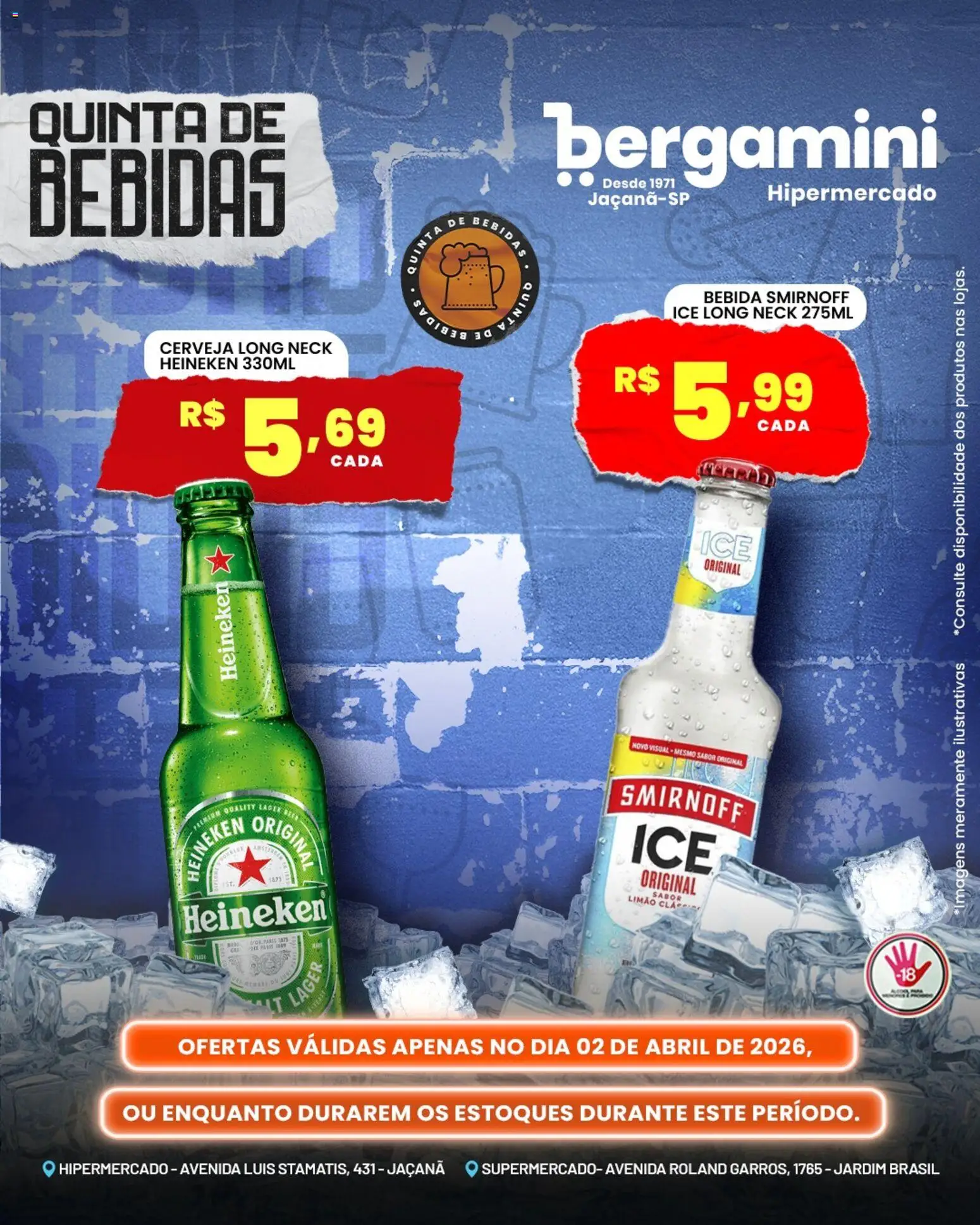 Supermercado Bergamini Folheto - válido de 02.04.2026 | Página: 2 | Produtos: Cerveja, Heineken, Bebida