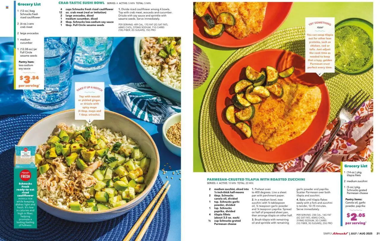 Schnucks Monthly Ad - valid from 01.07.2025 | Page: 12 | Products: Cheese, Rice, Flakes, Avocado