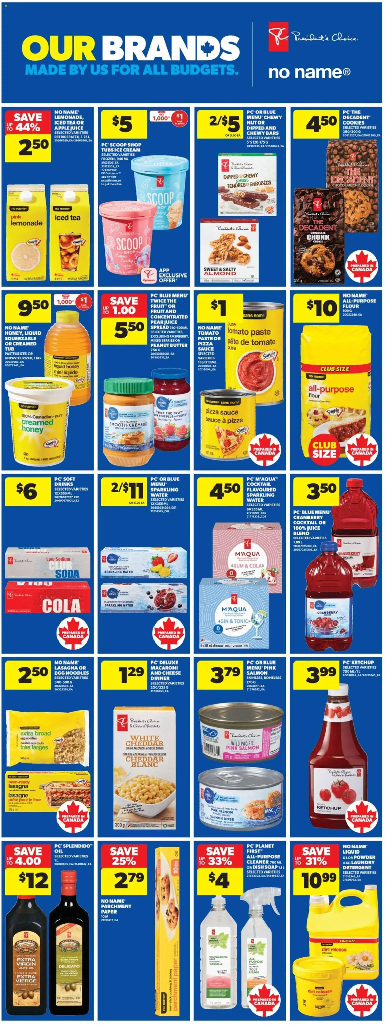 Real Canadian Superstore flyer valid from 22.01.2026 | Page: 8 | Products: Tea, Cookies, Butter, Pizza