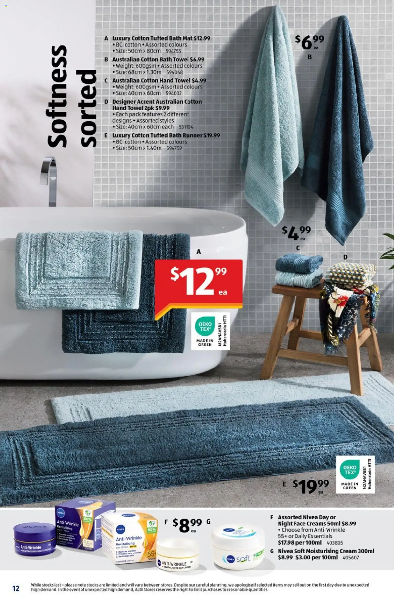 Aldi catalogue - valid from 31.12.2025 | Page: 12 | Products: Bath, Cream, Weight
