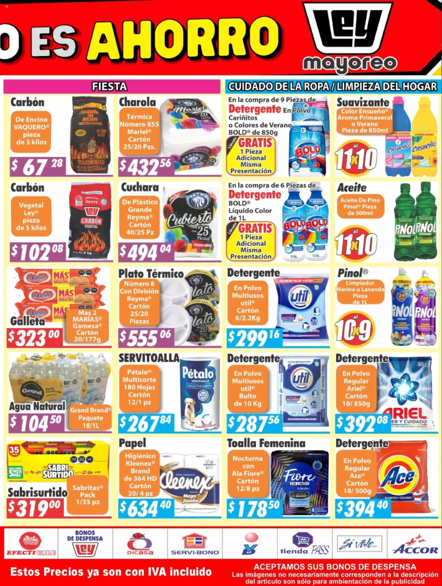 Nuevas ofertas de Casa Ley válidas en toda la República Mexicana desde el 20.04.2026. ¡Encuentra las mejores ofertas en Casa Ley folleto! | Página: 6 | Productos: Agua, Galletas, Ropa, Cuchara