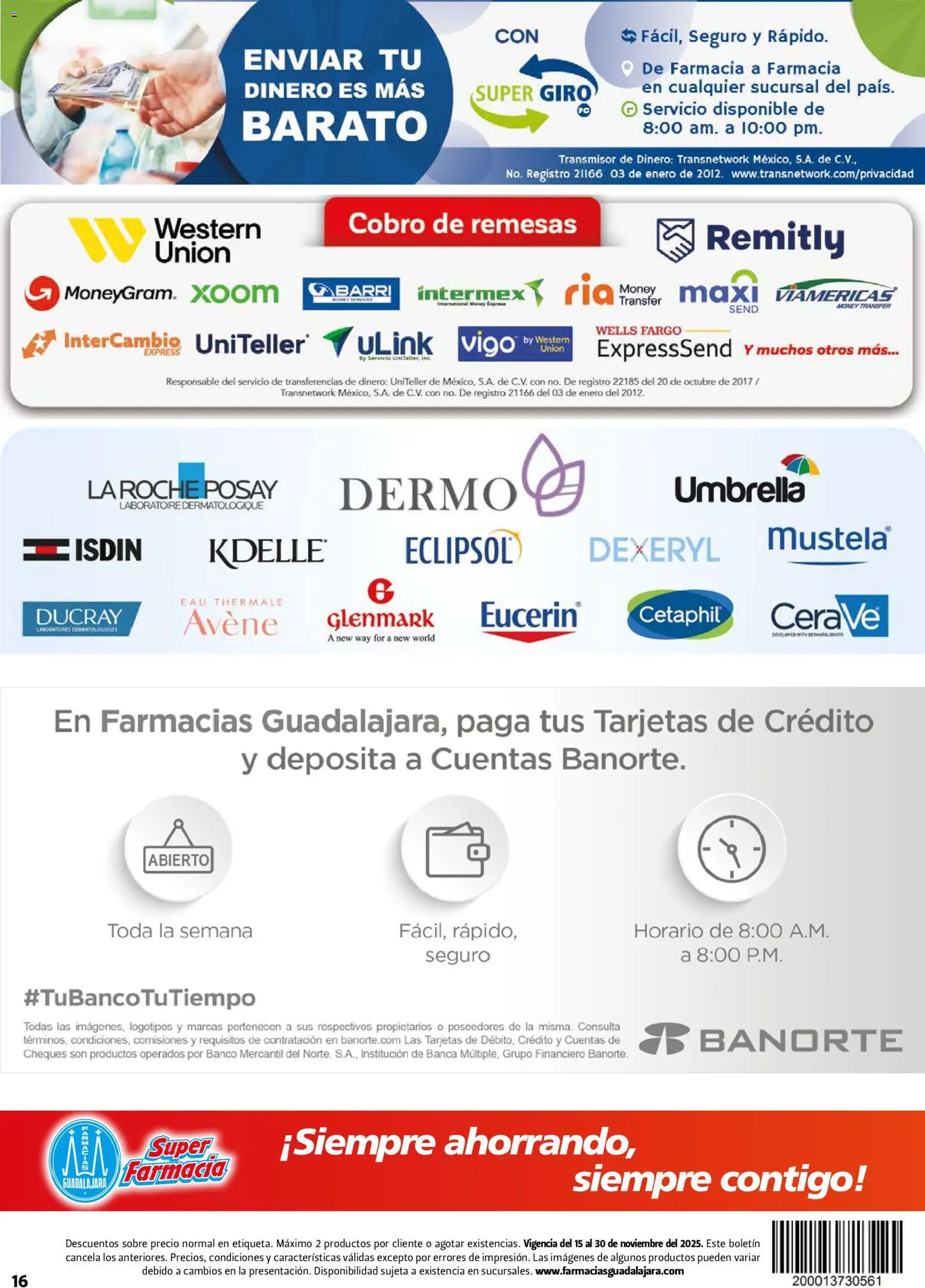 Nuevas ofertas de Farmacia Guadalajara válidas en toda la República Mexicana desde el 15.11.2025. ¡Encuentra las mejores ofertas en Farmacia Guadalajara catálogo! | Página: 16