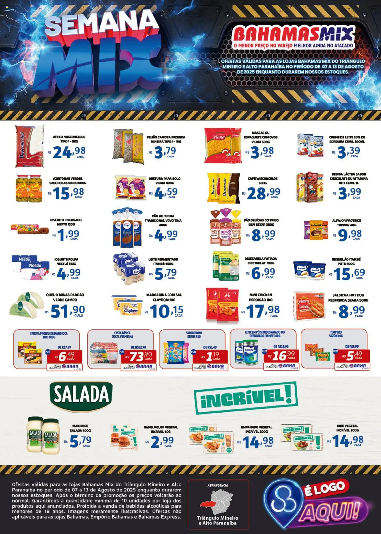 Bahamas Mix Folheto - válido de 07.08.2025 | Página: 1 | Produtos: Queijo, Iogurte, Cesta, Requeijão