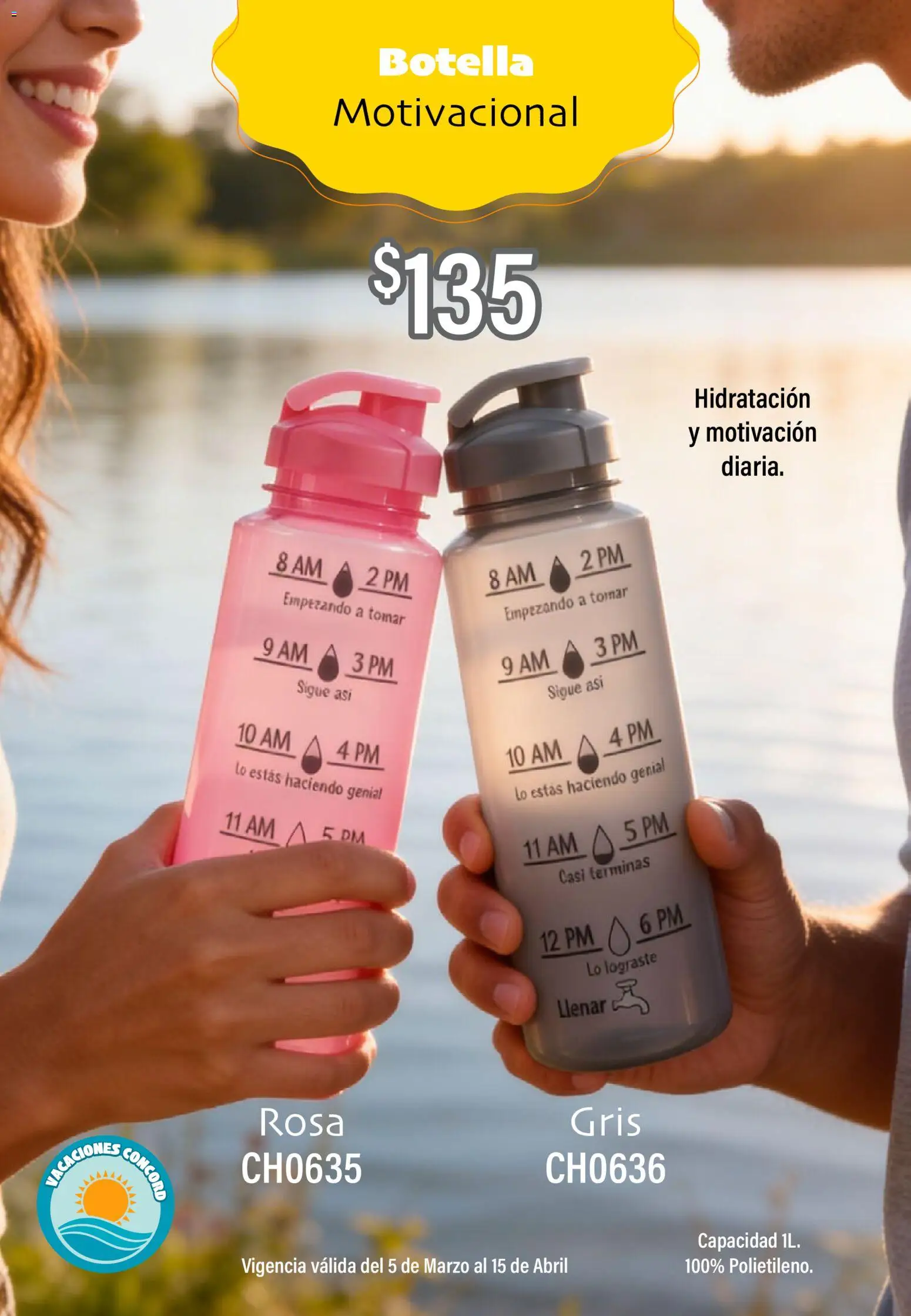 Nuevas ofertas de Colchas Concord válidas en toda la República Mexicana desde el 05.03.2026. ¡Encuentra las mejores ofertas en Colchas Concord catálogo Vacaciones! | Página: 28 | Productos: Botella