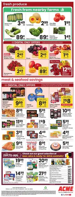 Acme Weekly Ad - valid from 18.07.2025 | Page: 3 | Products: Lettuce, Pork, Sausage, Grapes