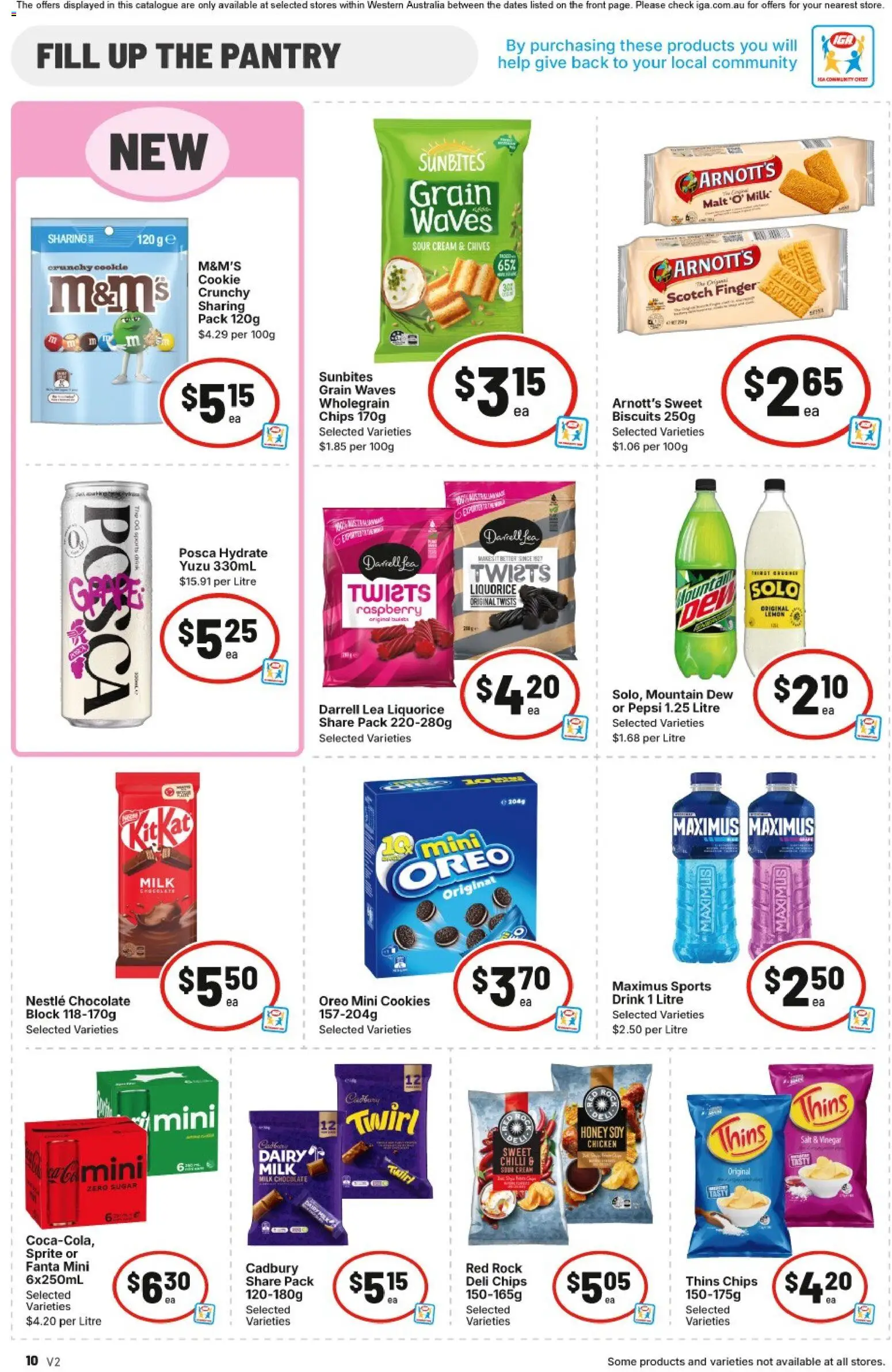 IGA catalogue - valid from 21.01.2026 | Page: 10 | Products: Milk, Chicken, Chips, Biscuits
