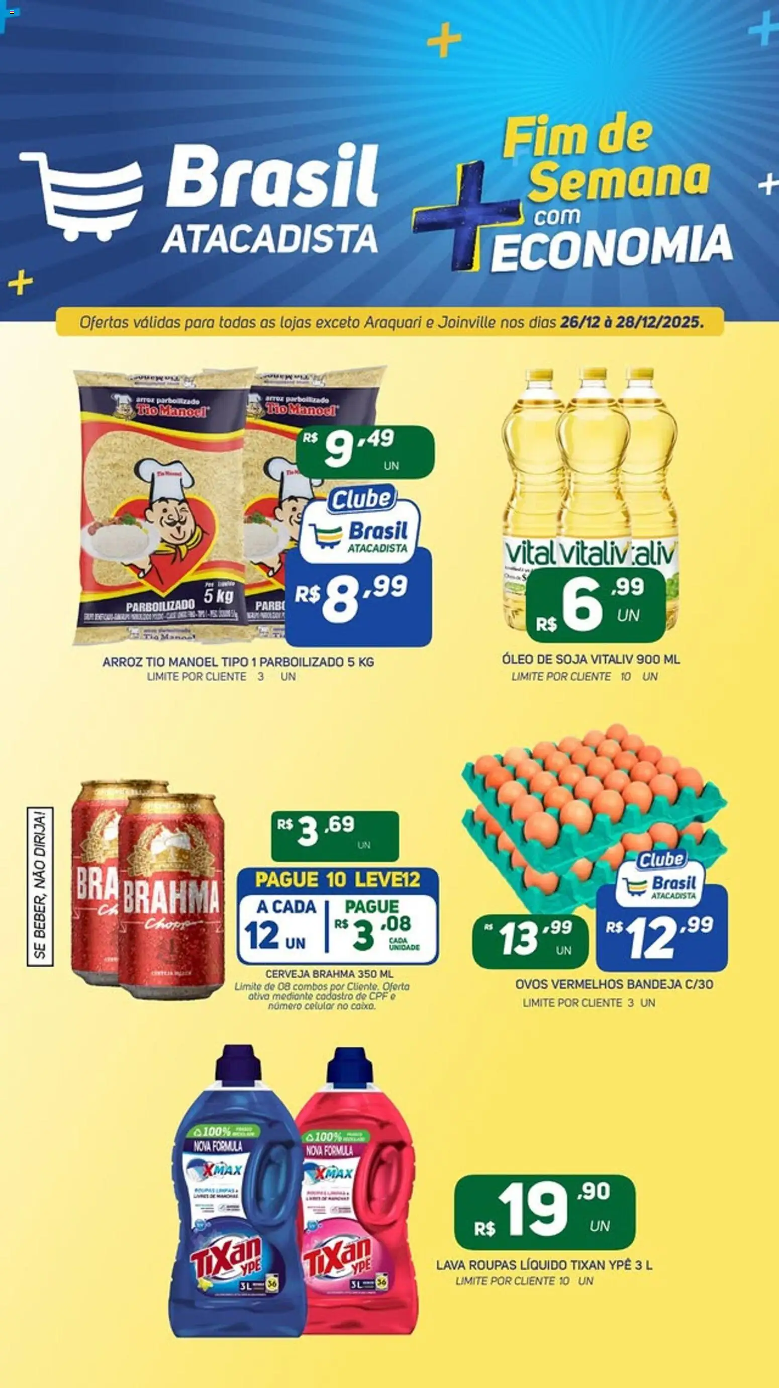 Brasil Atacadista Folheto - válido de 26.12.2025 | Página: 2 | Produtos: Óleo, Cerveja, Arroz, Roupas