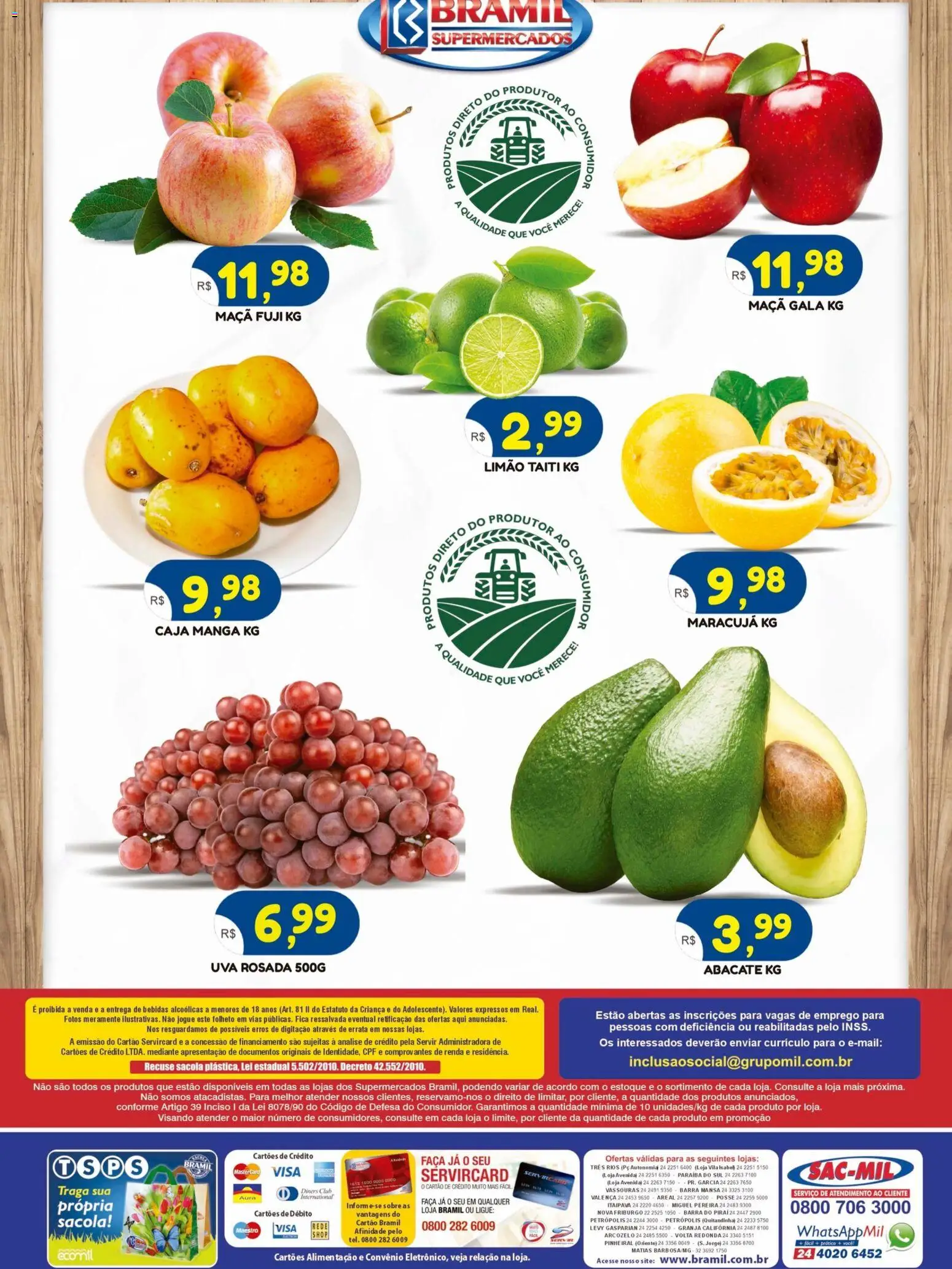 Bramil Supermercados Folheto - válido de 07.04.2026 | Página: 2 | Produtos: Maracujá, Faca, PC