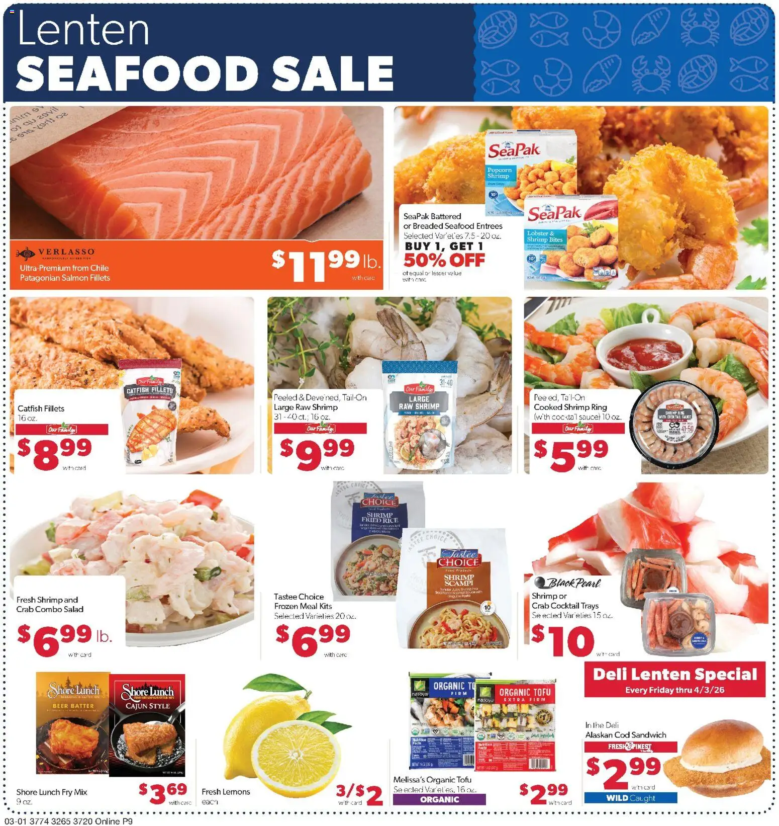 Family Fare Weekly Ad - NE - valid from 01.03.2026 | Page: 8 | Products: Rice, Salad, Sauce, Seafood
