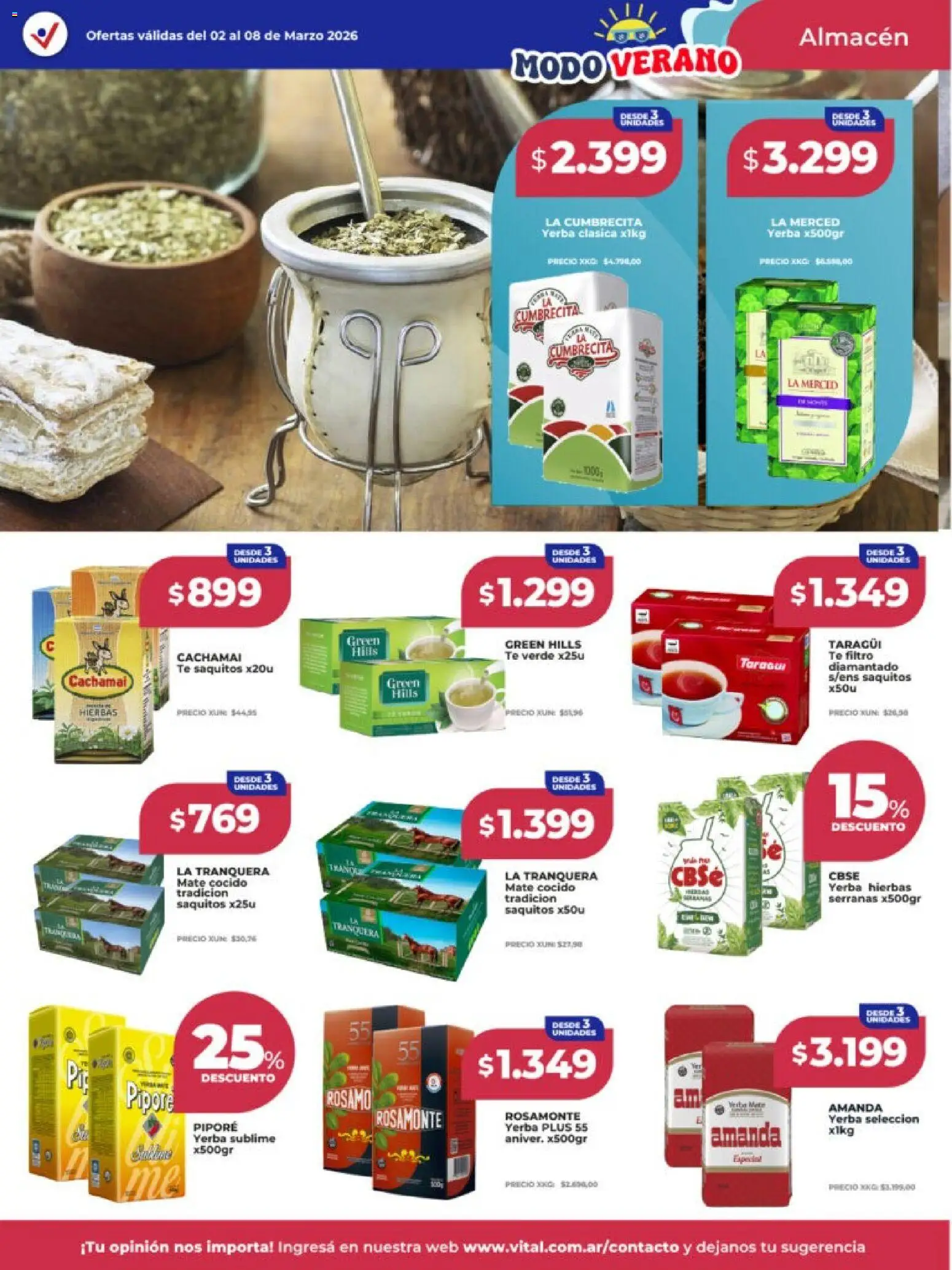 Vital - Ofertas - Mar del Plata  │ válido desde el 02.03.2026 | Página: 11 | Productos: Mate, Yerba, Té, Mate cocido