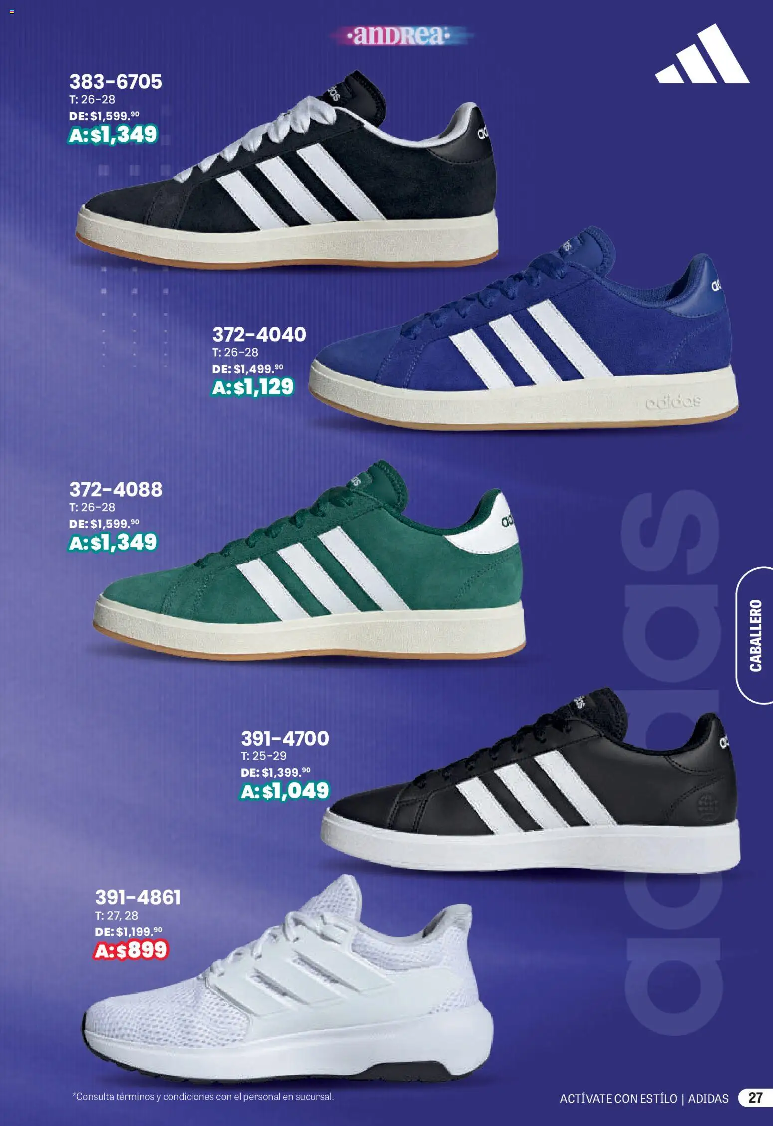 Nuevas ofertas de Andrea válidas en toda la República Mexicana desde el 01.03.2026. ¡Encuentra las mejores ofertas en Andrea catálogo Actívate con estillo! | Página: 27