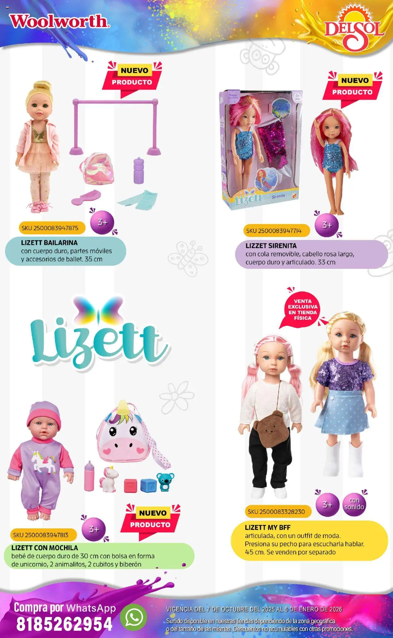 Nuevas ofertas de Del Sol y Woolworth válidas en toda la República Mexicana desde el 07.10.2025. ¡Encuentra las mejores ofertas en Del Sol y Woolworth - Catálogo Castillo Del Juguete! | Página: 77 | Productos: Bolsa, Biberón, Mochila