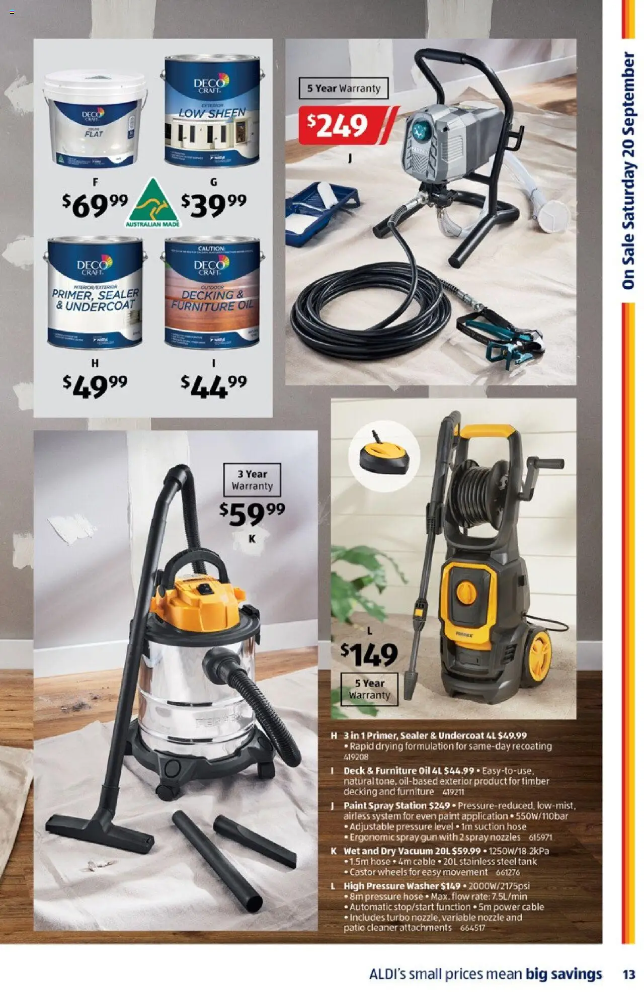 Aldi catalogue - valid from 17.09.2025 | Page: 13 | Products: Decor, Cleaner, Cable, Washer